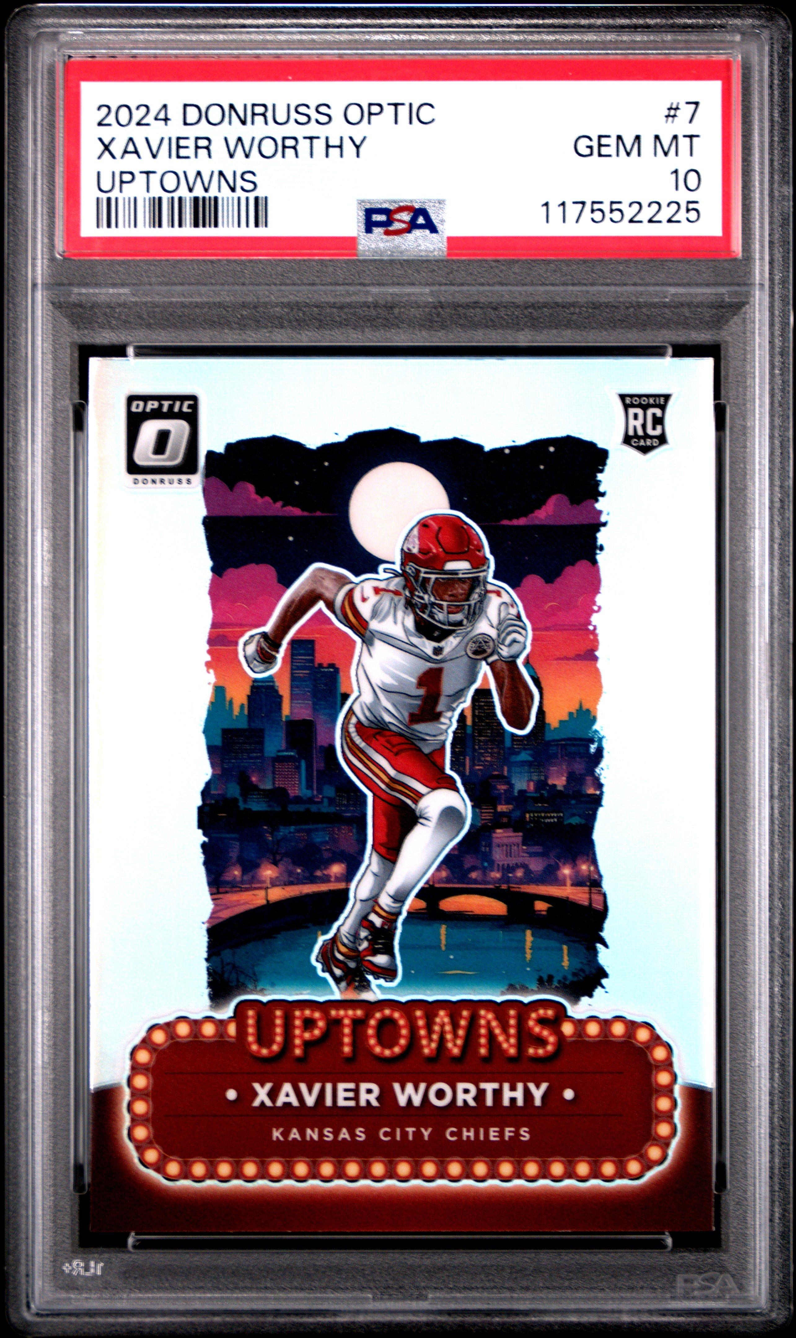 2024 Panini Donruss Optic Uptowns 7 Xavier Worthy PSA 10 Graded