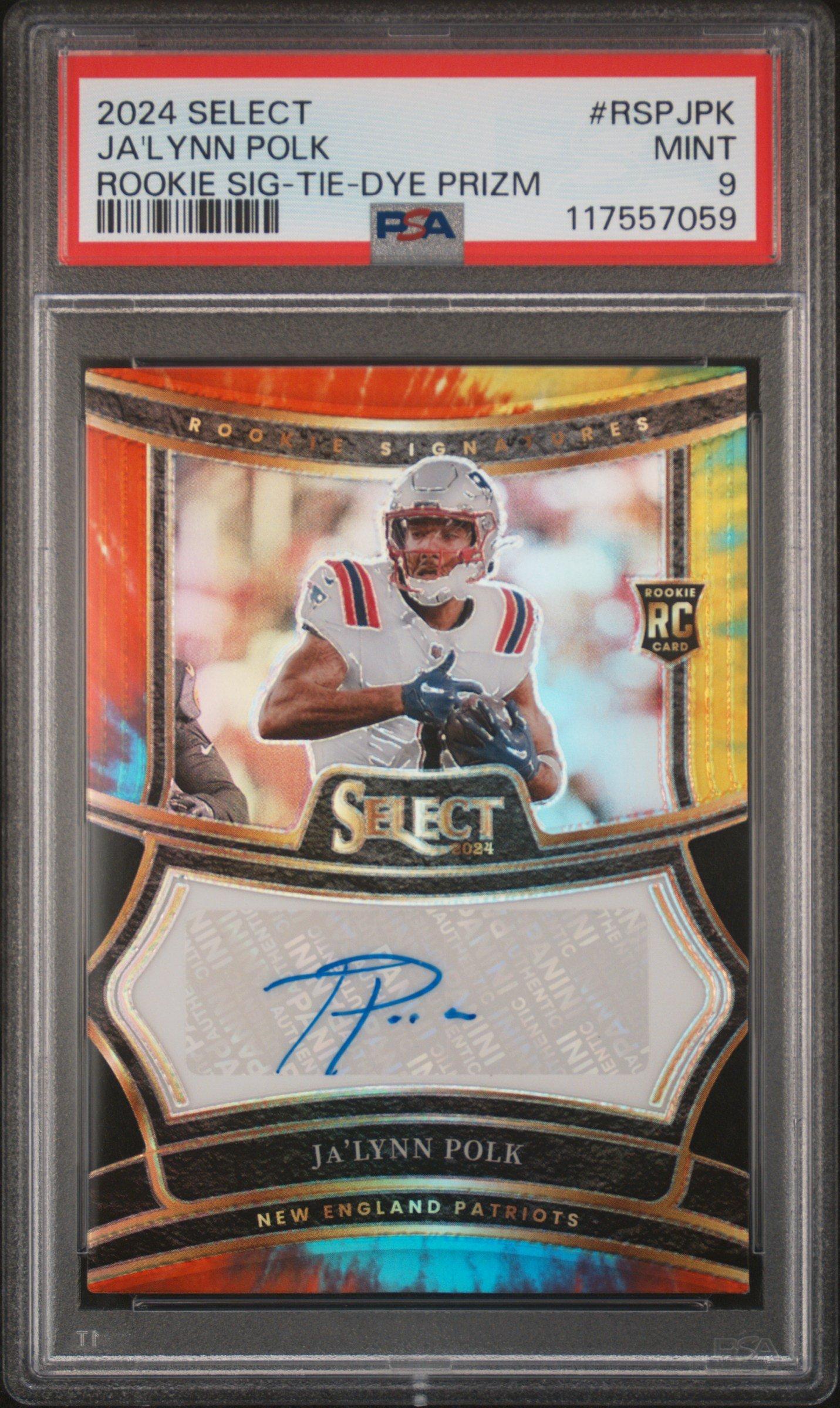 2024 Panini Select Rookie Signatures Rspjpk Ja'lynn Polk Tie-dye