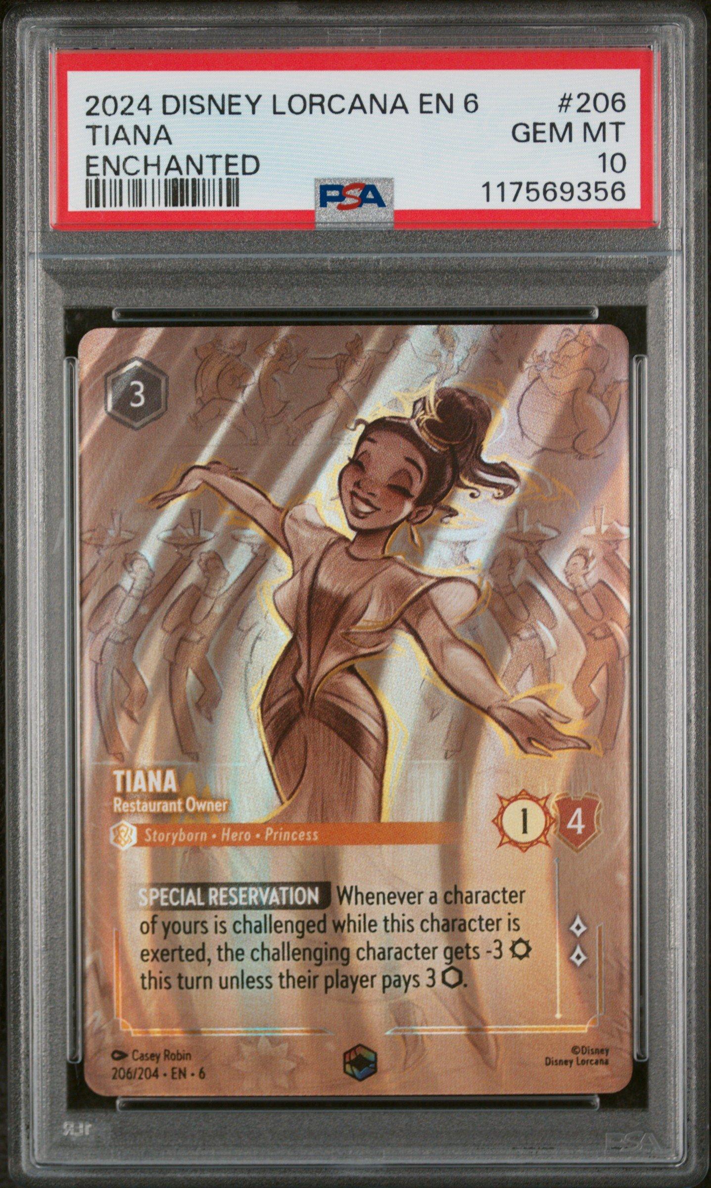 2024 Disney Lorcana En 6-azurite Sea 206 Tiana - Restaurant Owner