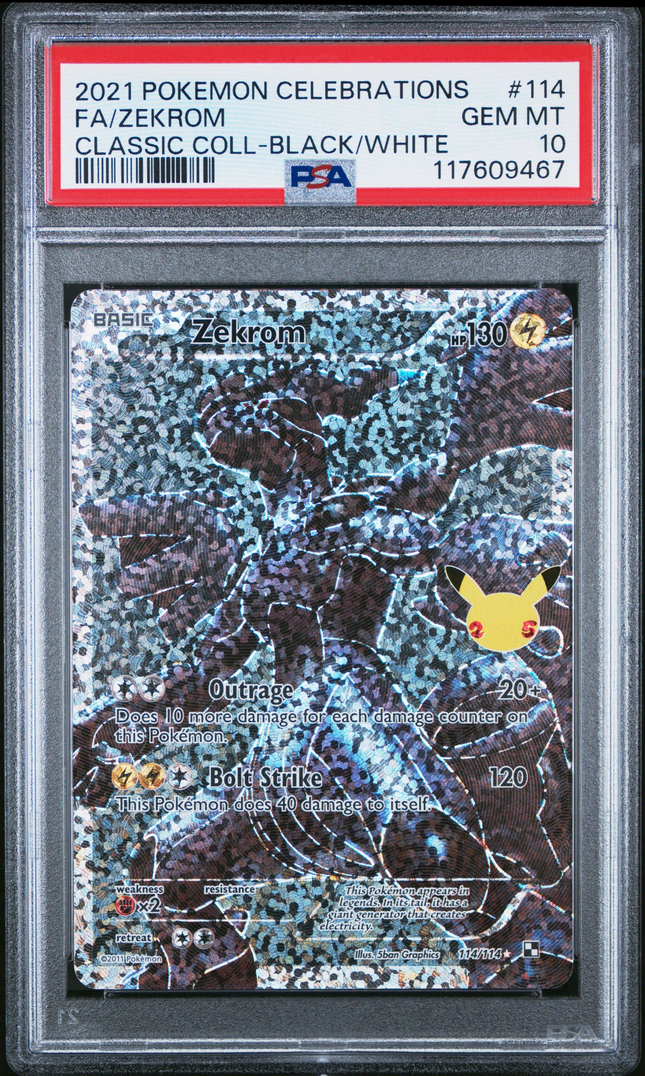 2021 Pokemon Celebrations Classic Collection 114 Full Art/zekrom