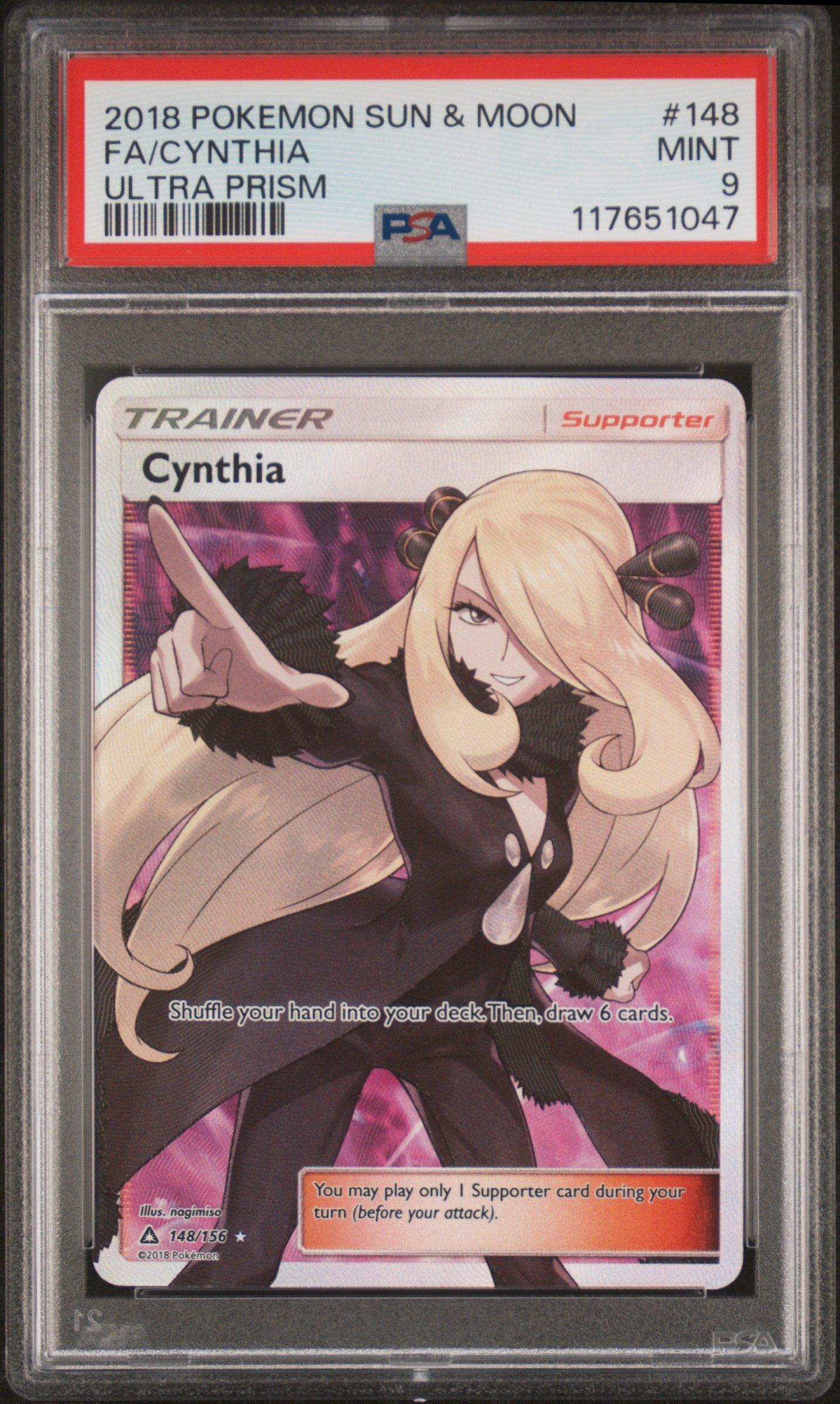 2018 Pokemon Sun & Moon Ultra Prism 148 Full Art/cynthia PSA 9