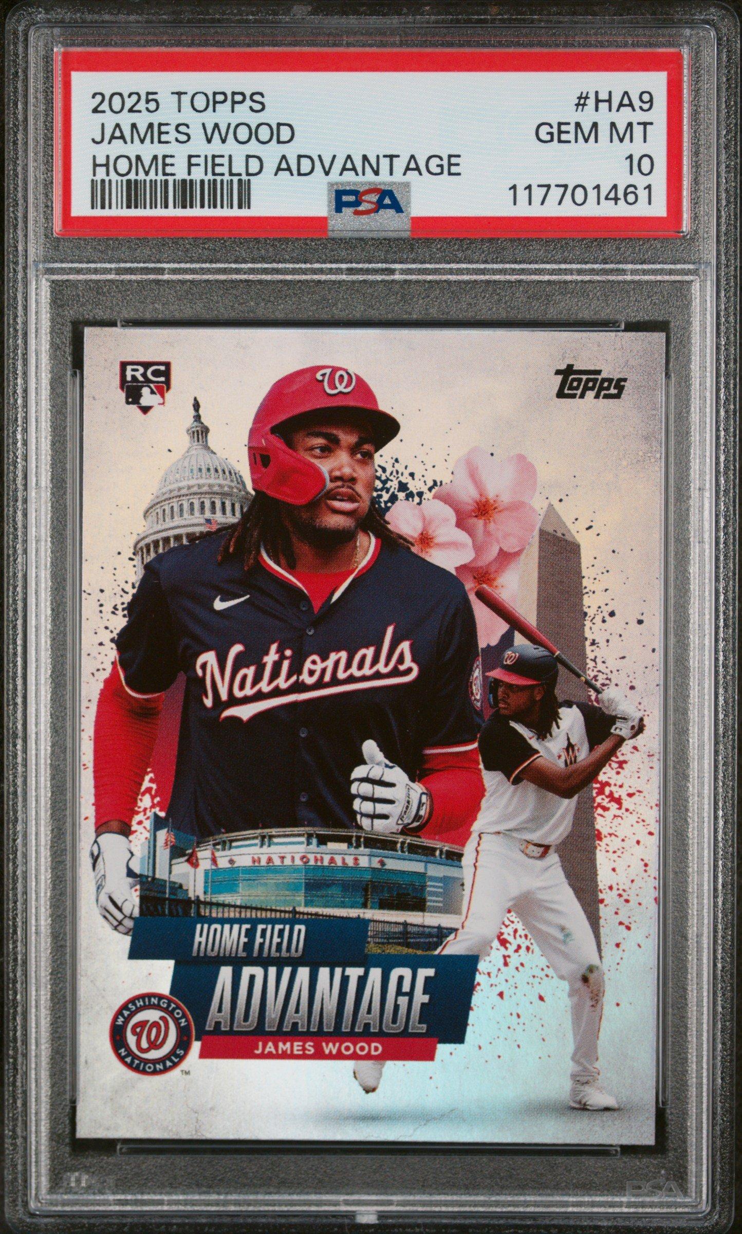 2025 Topps Home Field Advantage Ha9 James Wood PSA