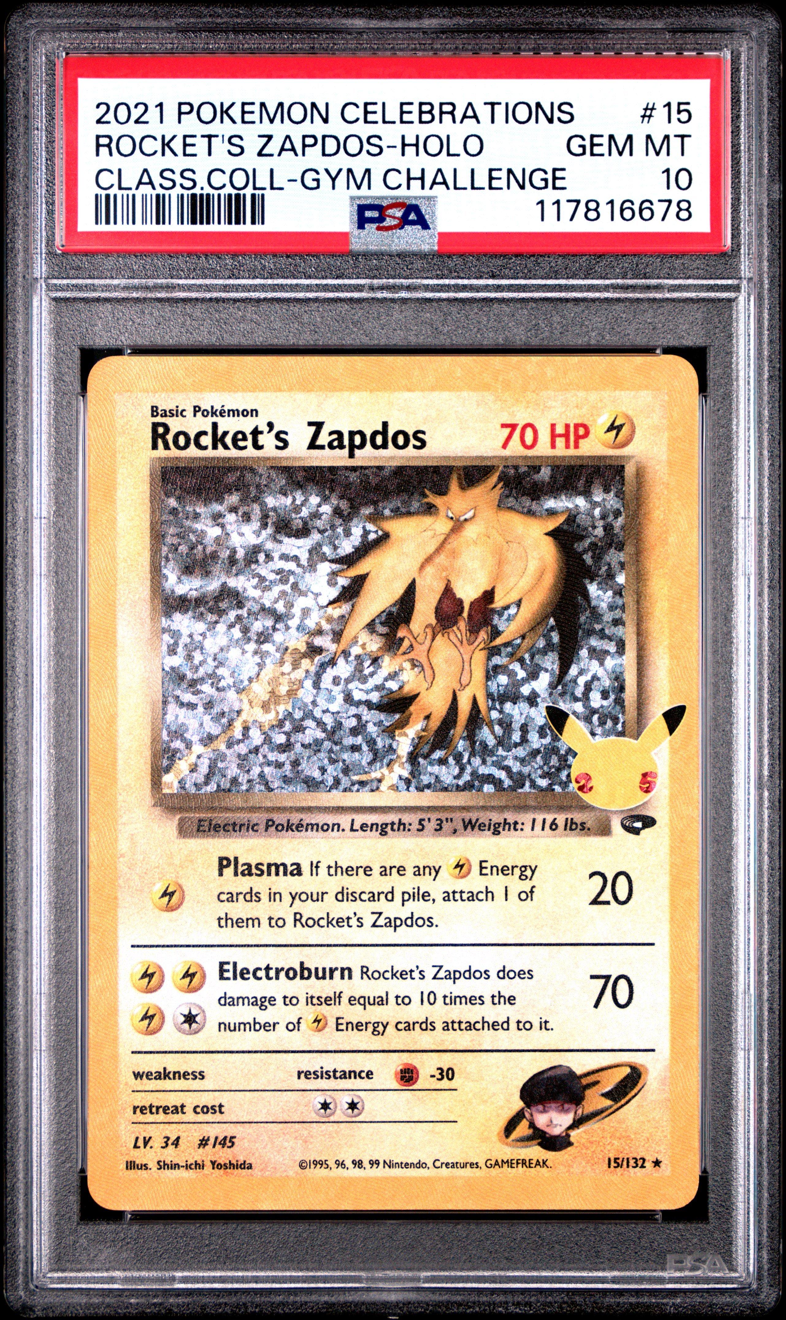 2021 Pokemon Celebrations Classic Collection 15 Rocket's Zapdos