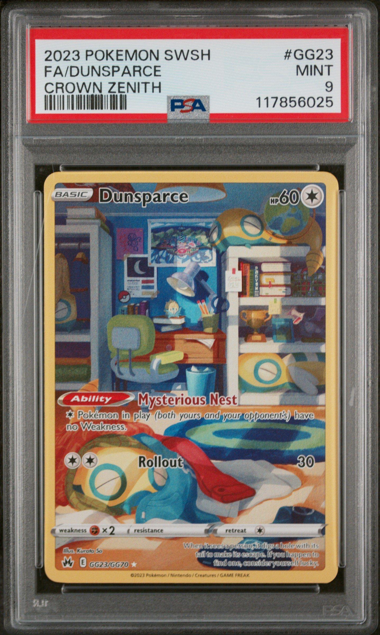 2023 Pokemon Sword And Shield Crown Zenith Gg23 Full Art/dunsparce