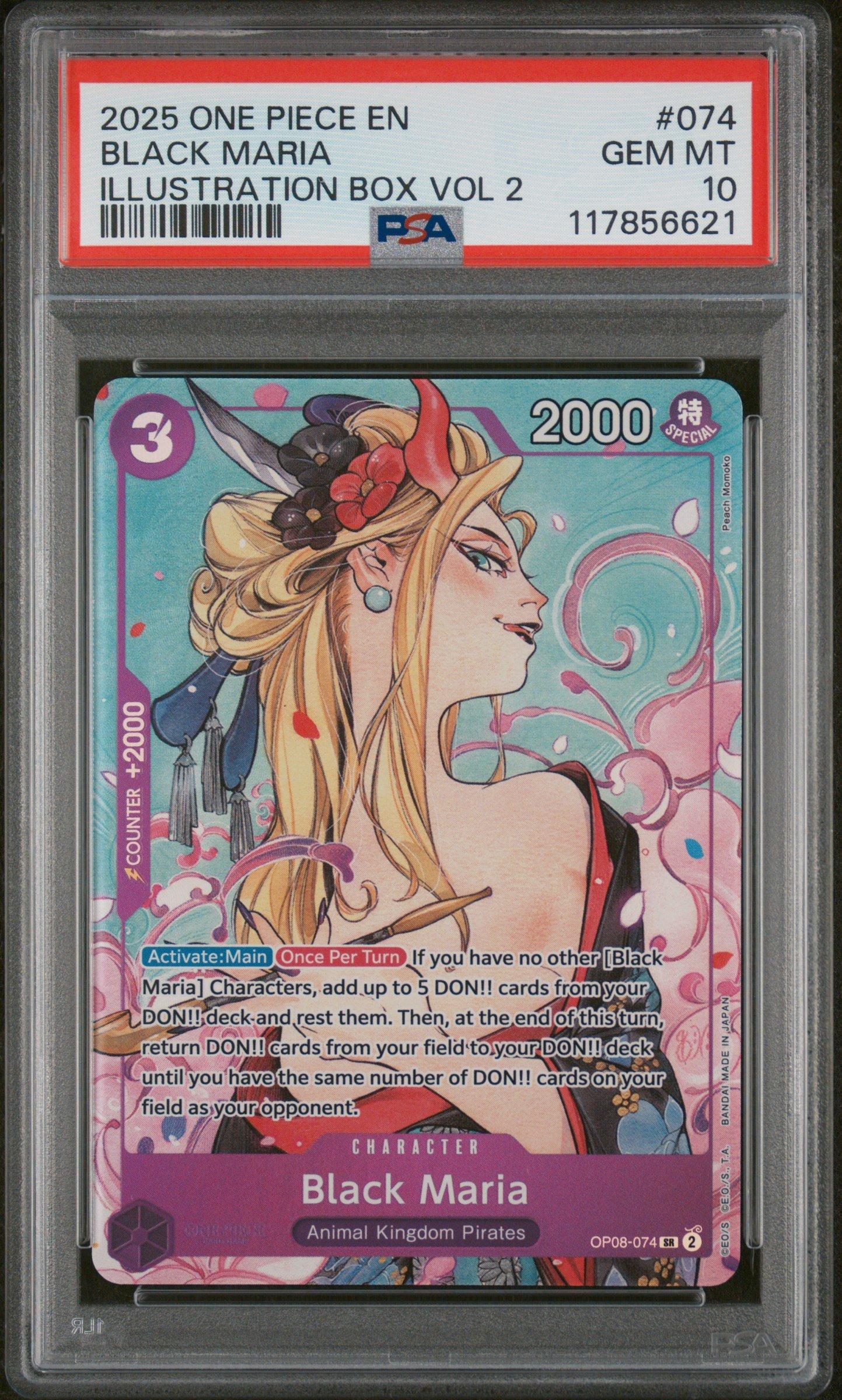 2025 One Piece Promos 074 Black Maria Illustration Box Vol.2 PSA