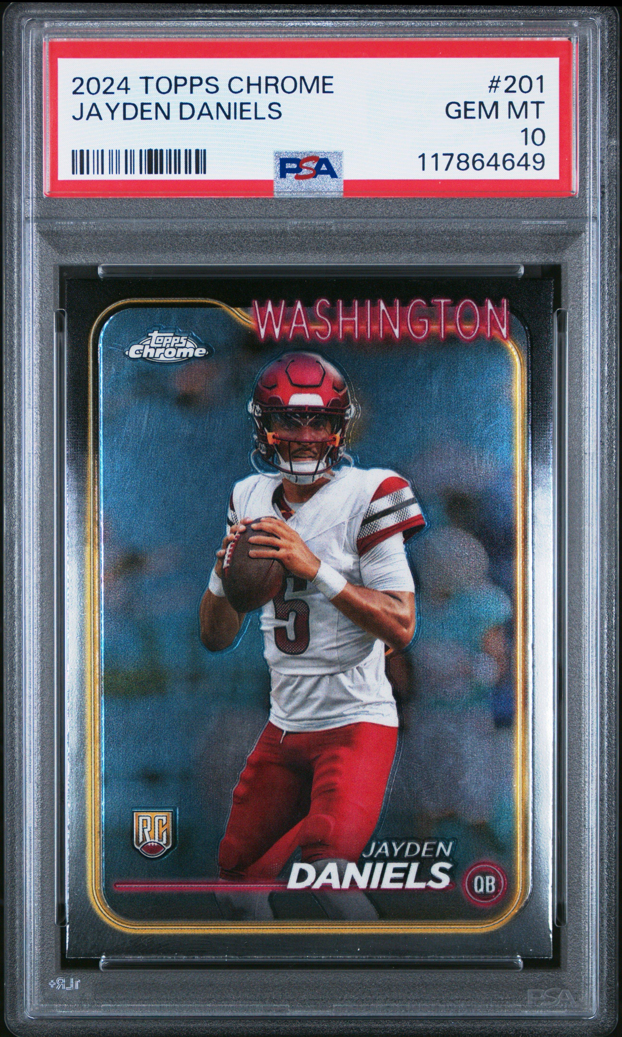 2024 Topps Chrome 201 Jayden Daniels PSA 10