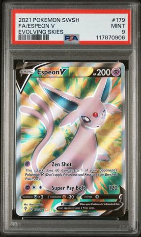 2021 Pokemon Sword & Shield Evolving Skies 064 Espeon V PSA 10