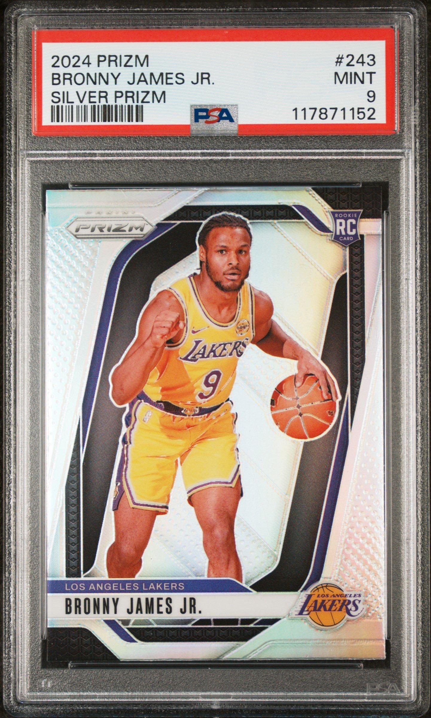 2024 Panini Prizm 243 Bronny James Jr. Silver Prizm PSA 9