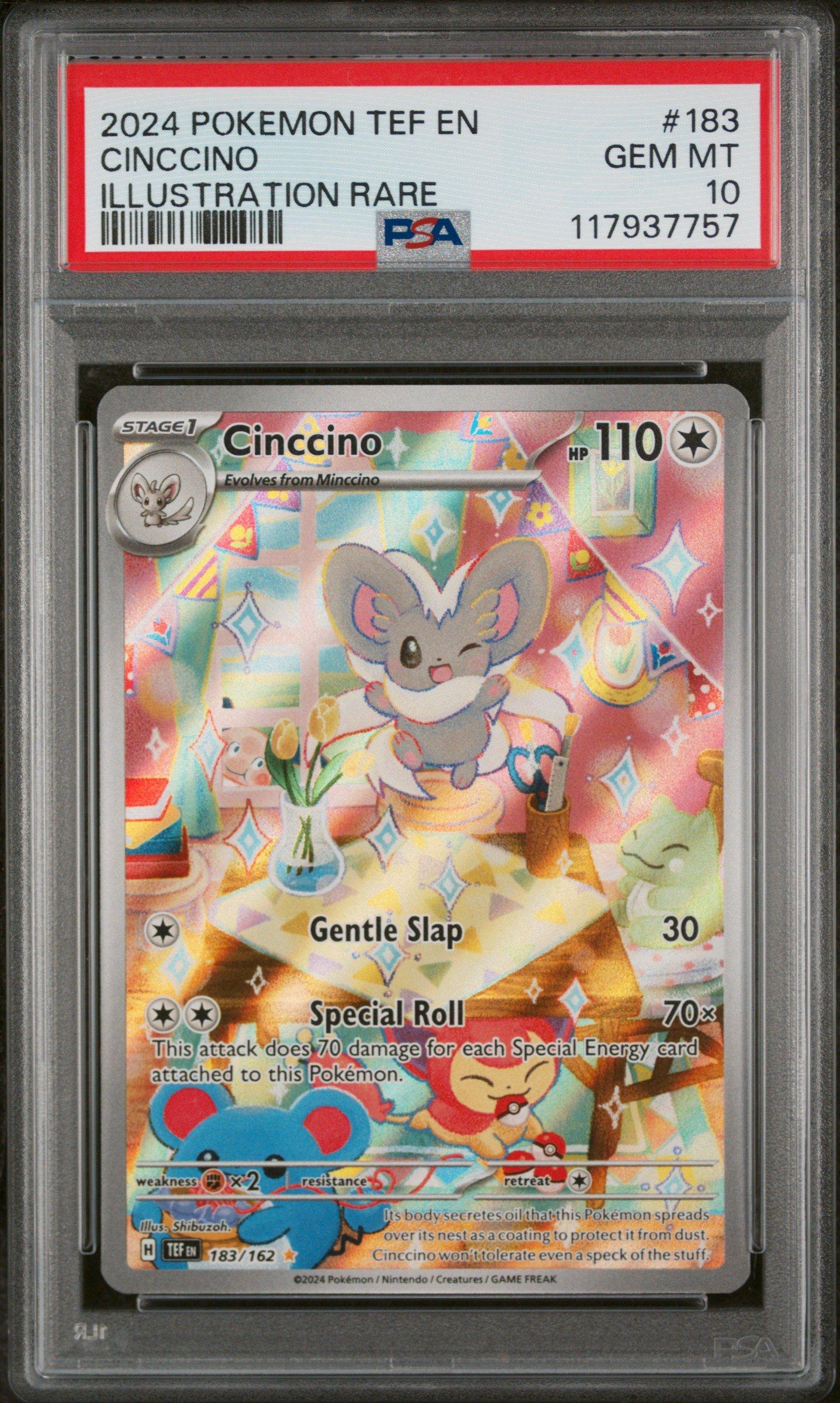 2024 Pokemon Tef En-temporal Forces 183 Cinccino Illustration Rare