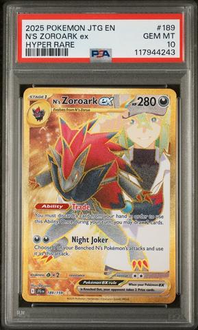 2025 Pokemon Jtg En-journey Together 189 N's Zoroark Ex Hyper Rare