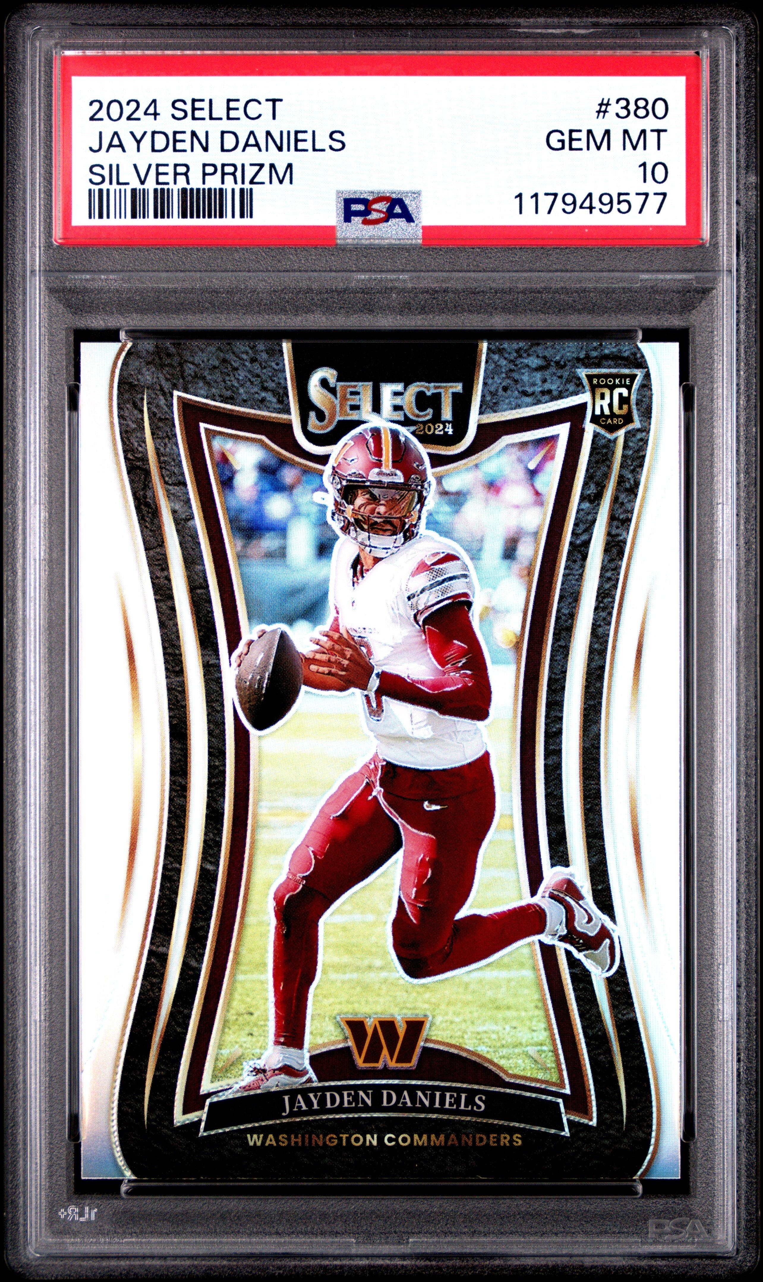 2024 Panini Select 380 Jayden Daniels Silver Prizm PSA 10