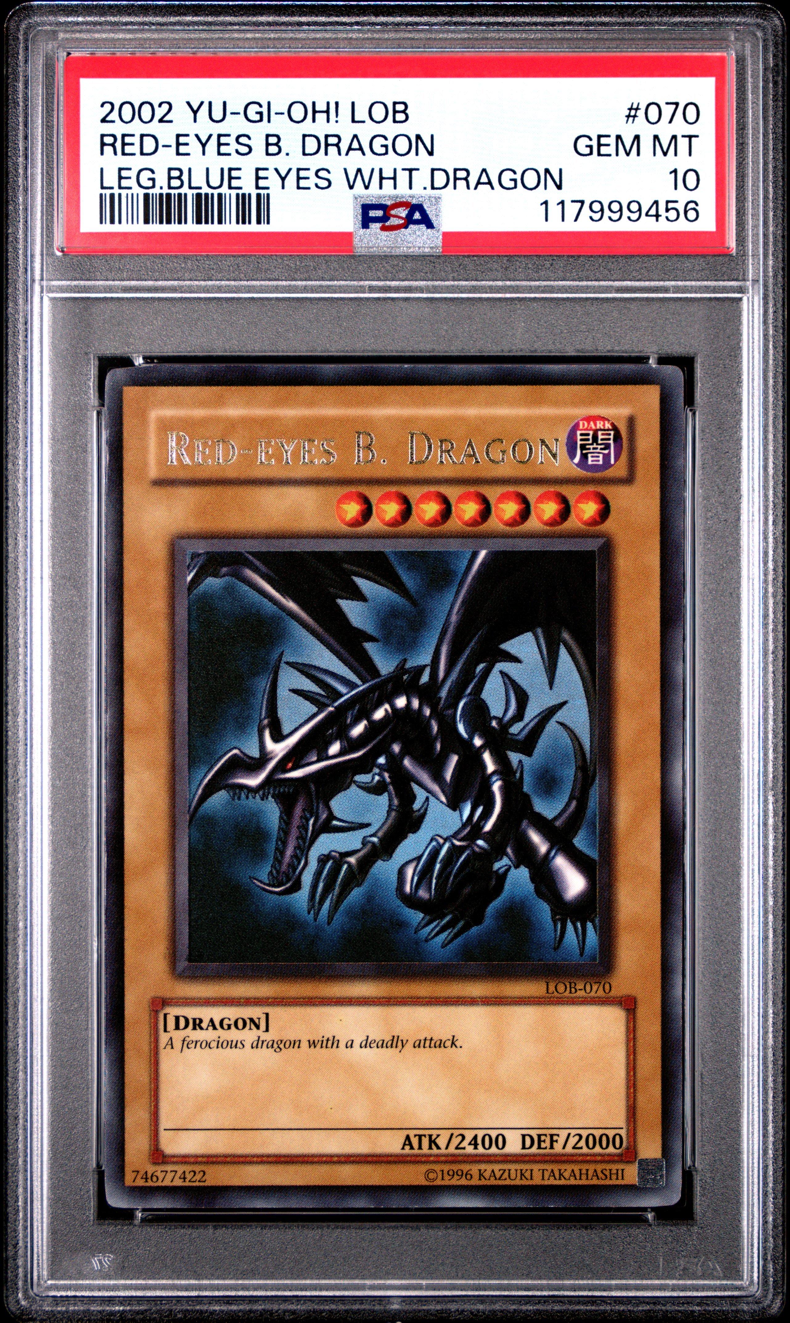 2002 Yu-gi-oh! Lob-legend Of Blue Eyes White Dragon 070 Red-eyes B. Dragon PSA