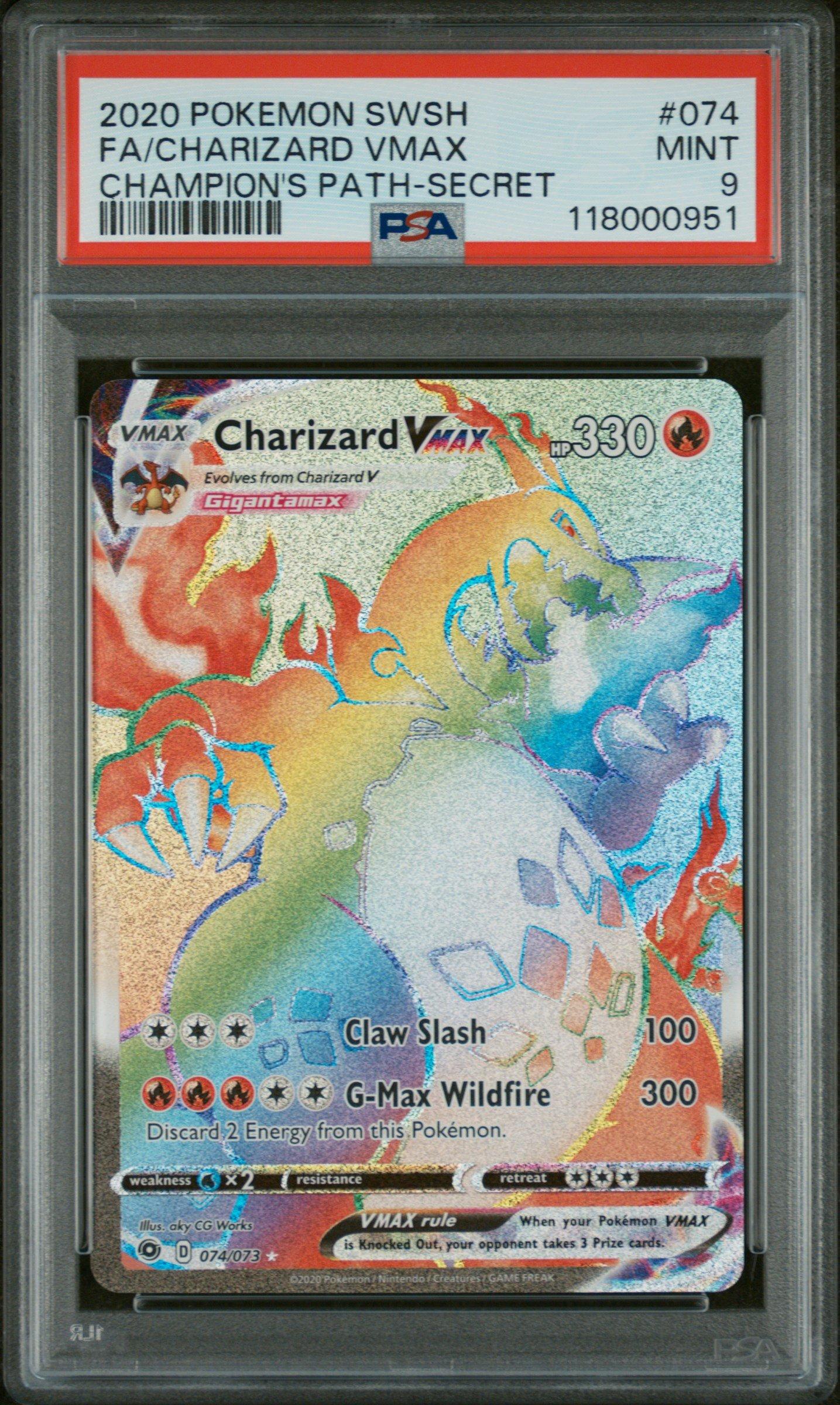 pokemon cards rainbow rare charizard vmax PSA 10 Charizard VMAX 079/S-P Rainbow Battle Box PROM Pokemon S-Chines –  Trendy Playing Cards main image 1
