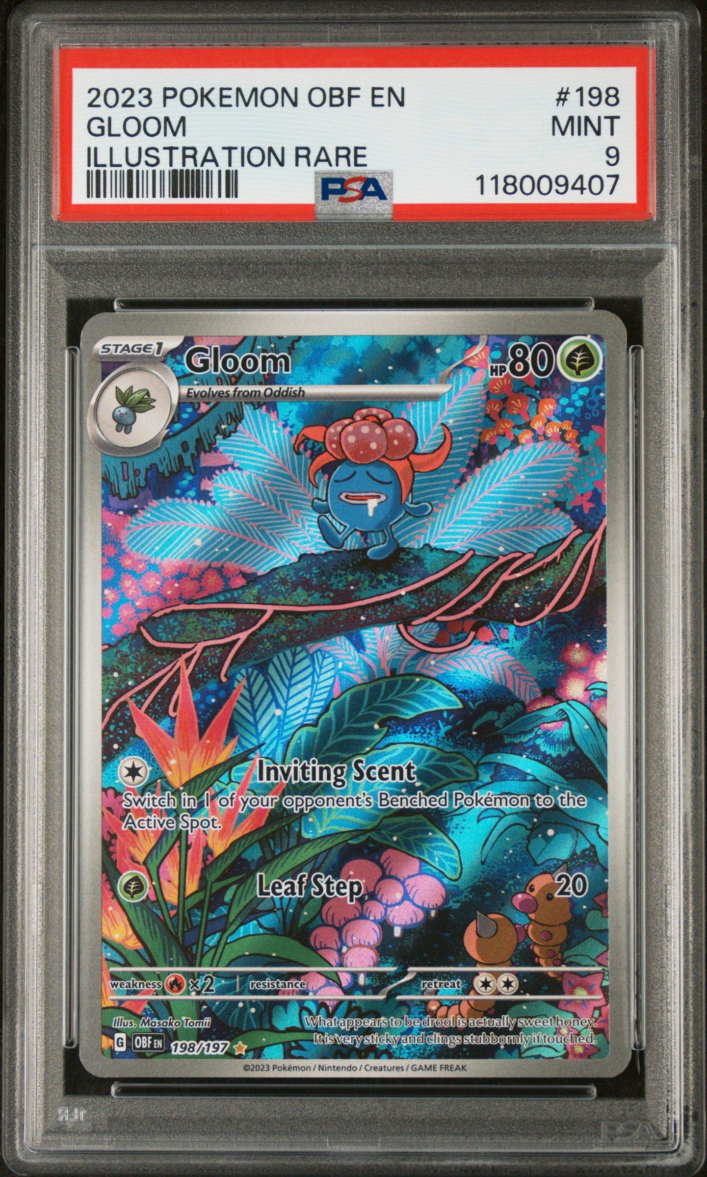 gloom pokemon card obsidian flames 2023 Pokemon Obf En-obsidian Flames 198 Gloom Illustration Rare PSA 9  Graded Card