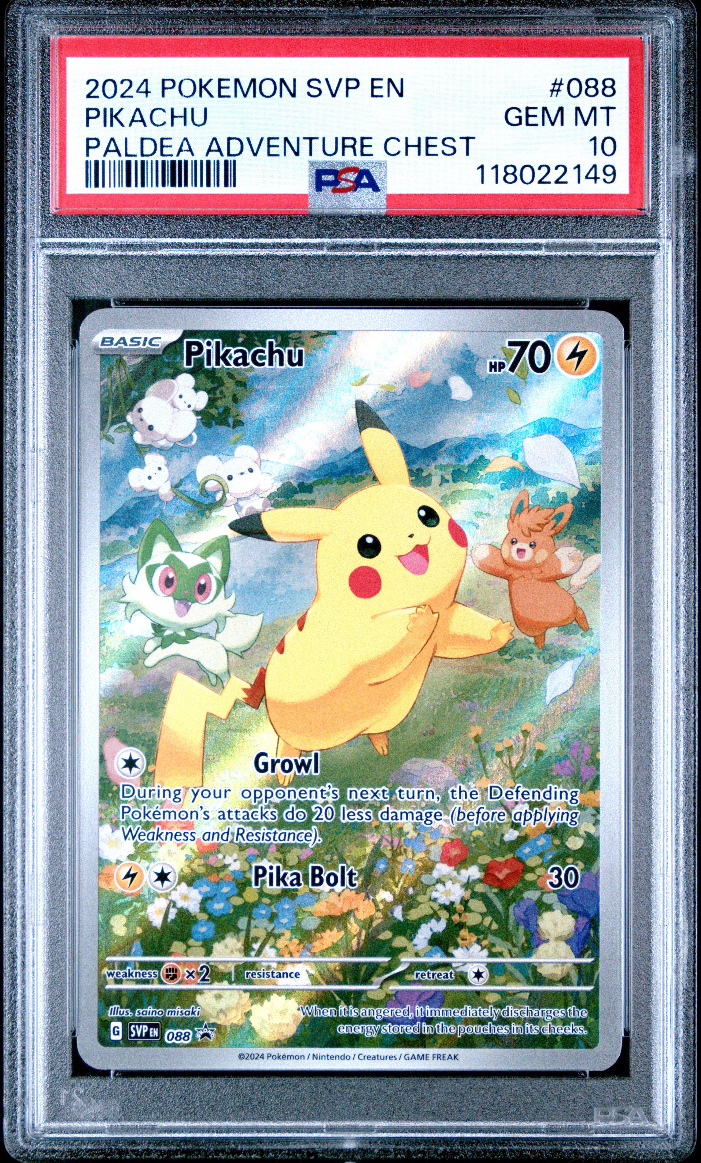 2024 Pokemon Svp En-sv Black Star Promo 088 Pikachu Paldea