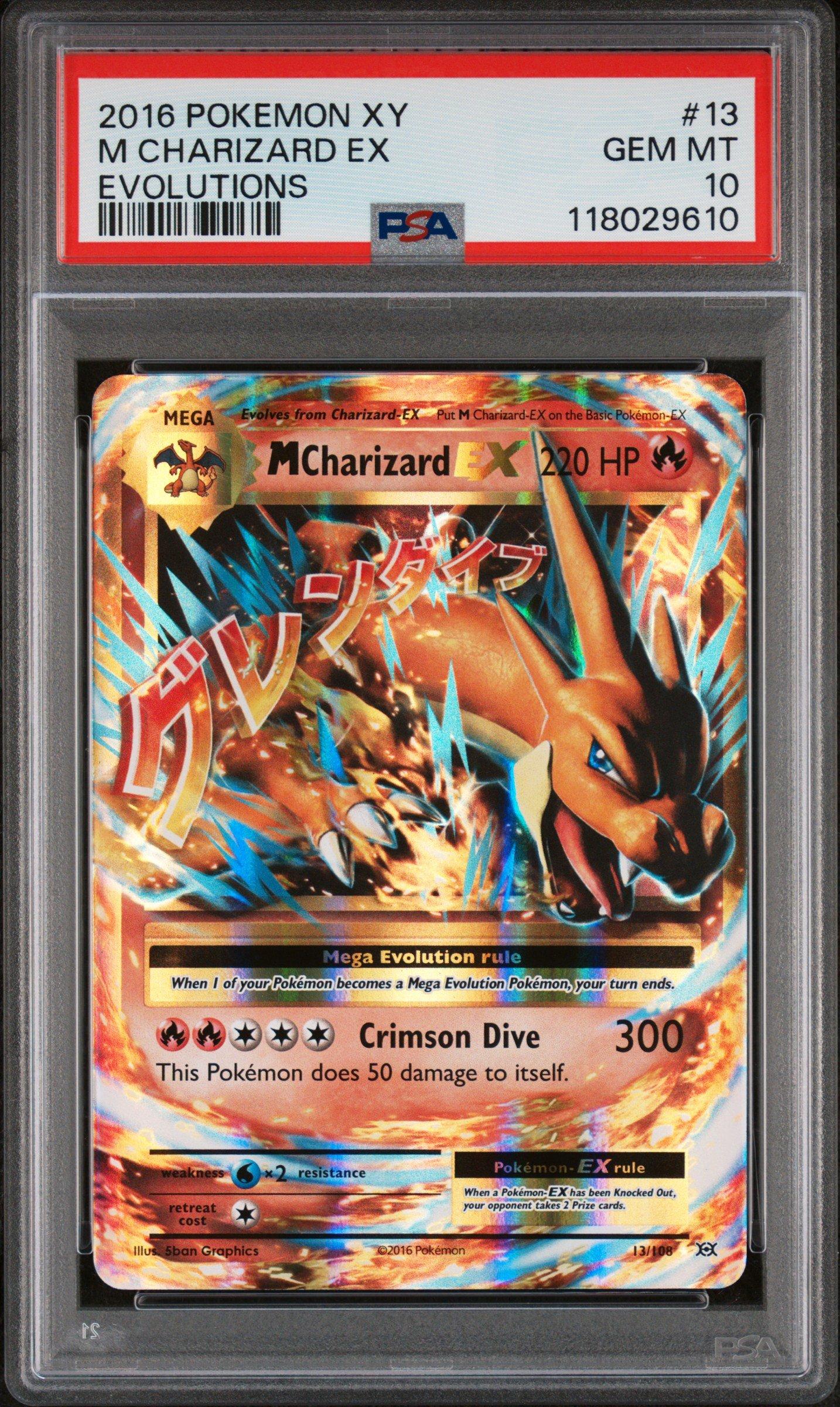 2016 Pokemon Xy Evolutions 13 M Charizard Ex PSA 10 Graded Card
