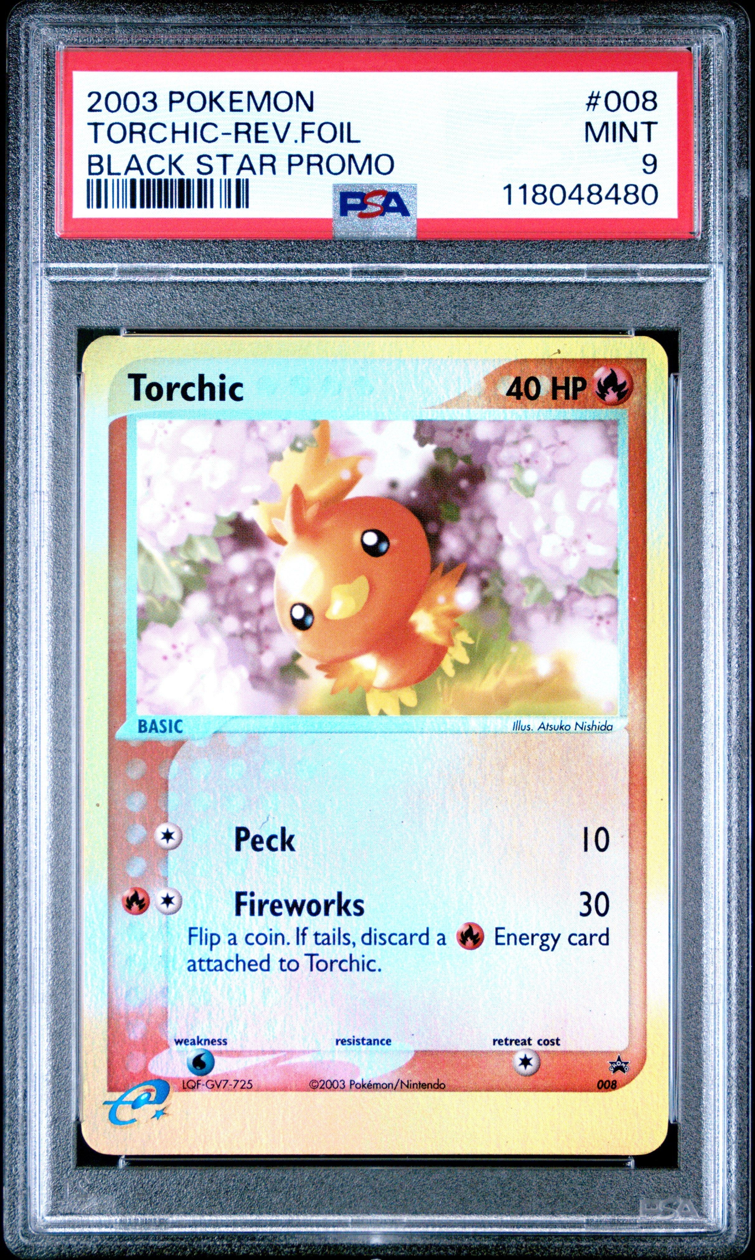 2003 Pokemon Black Star Promo 008 Torchic-reverse Foil PSA 9