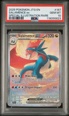 2025 Pokemon Jtg En-journey Together 187 Salamence Ex