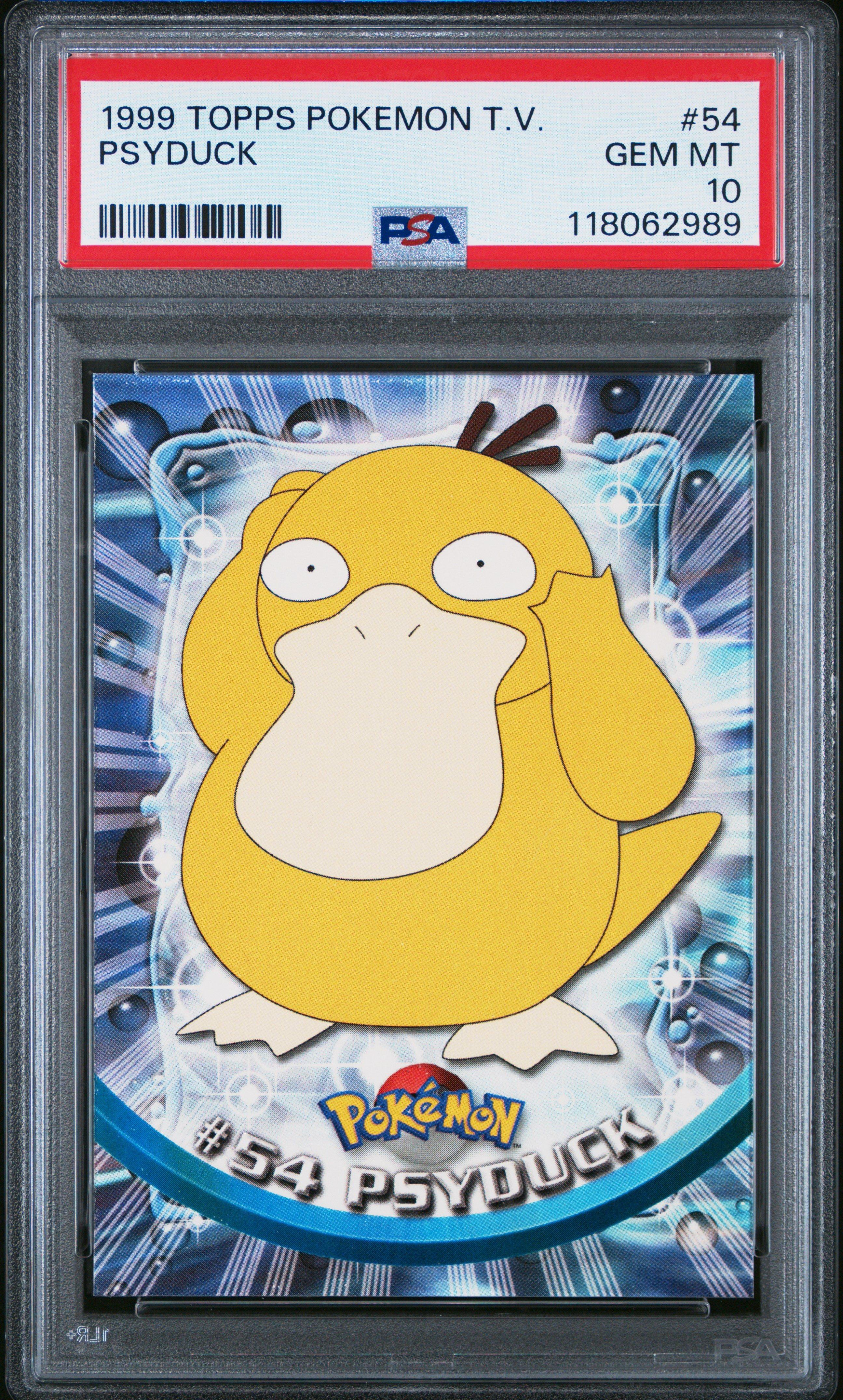 1999 Topps Pokemon Tv 54 Psyduck PSA 10