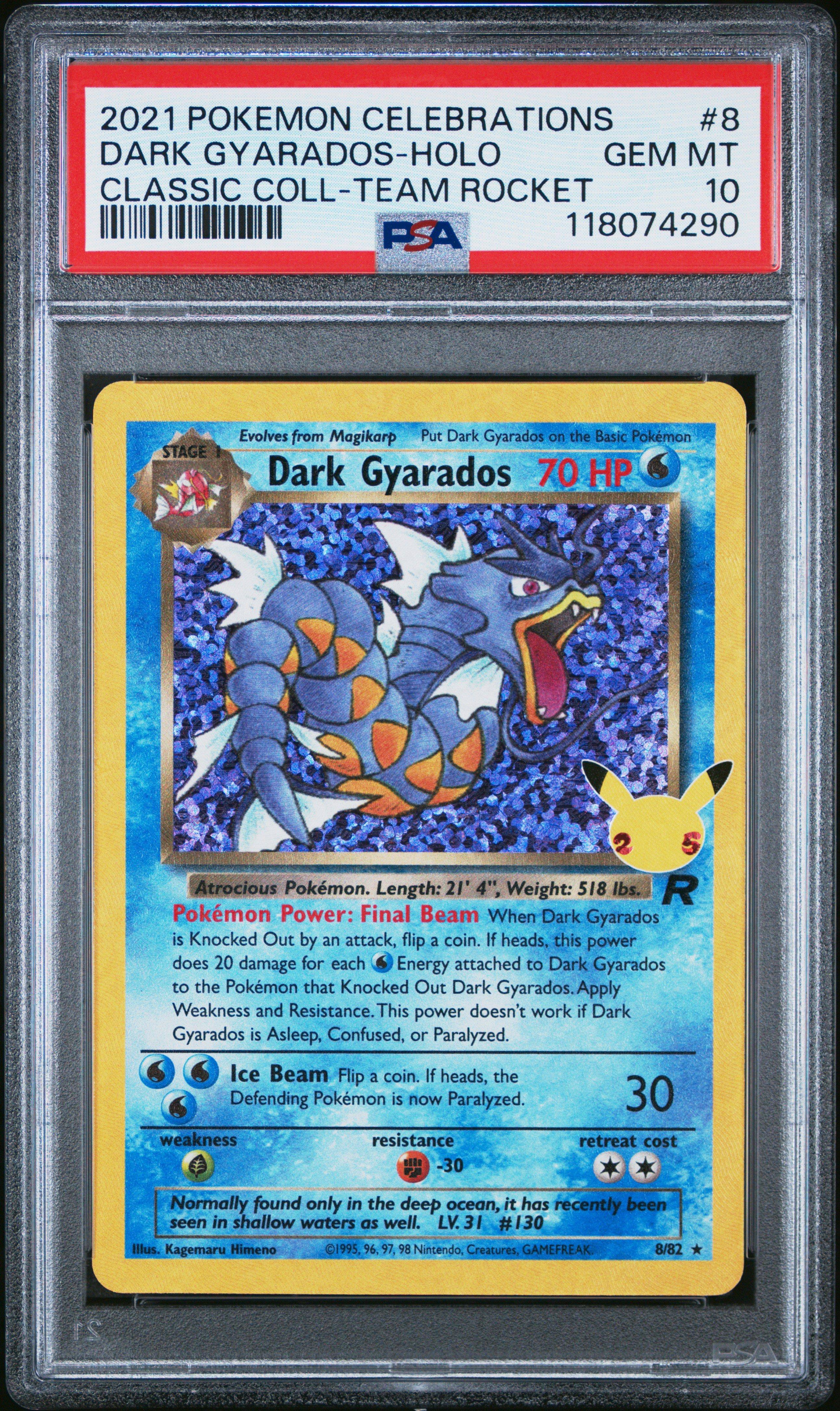 2021 ポケモン ダークギャラドス ホロカード 2021 Pokemon Celebrations Classic Collection 8 Dark Gyarados-holo