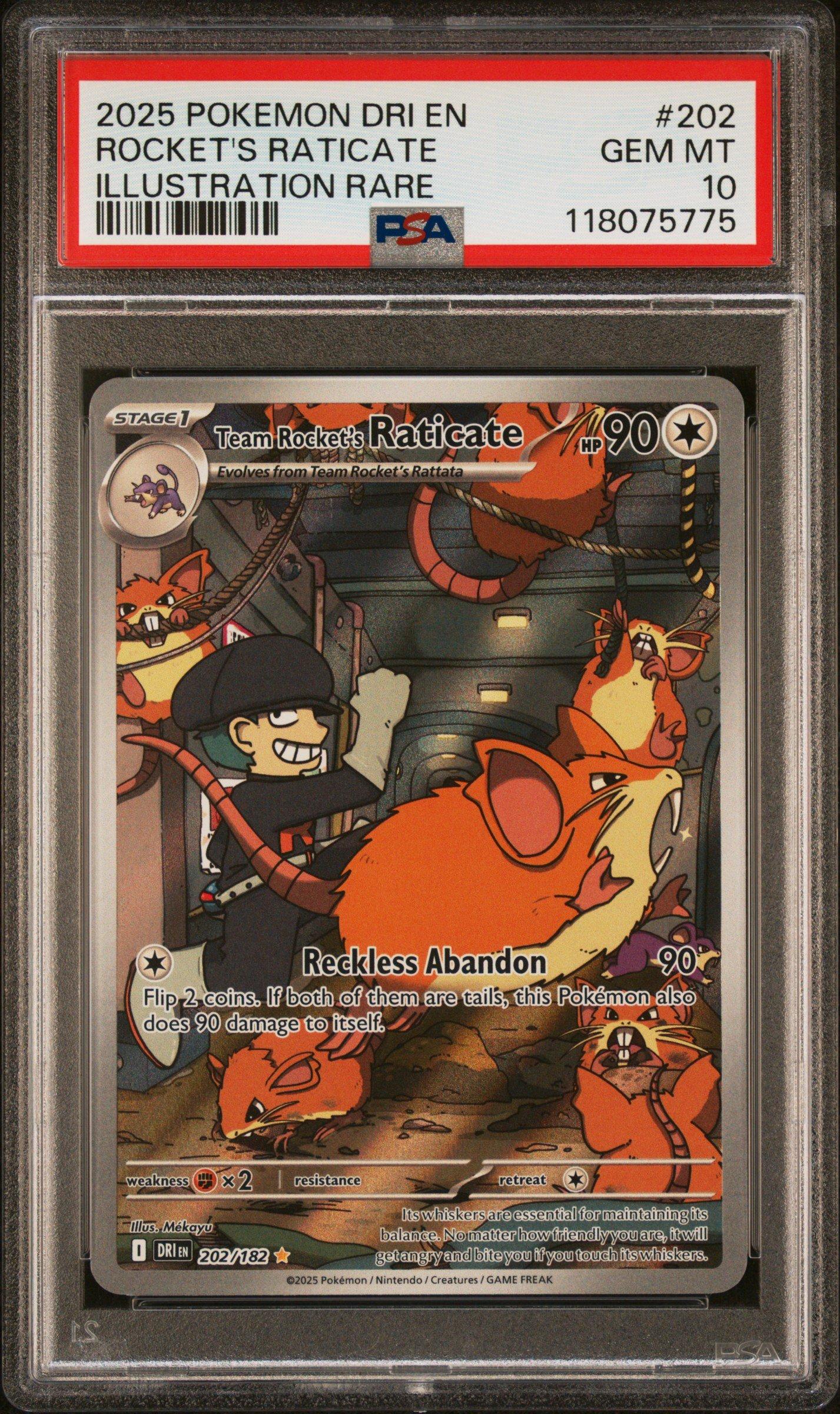 2025 Pokemon Dri En-destined Rivals 202 Team Rocket's Raticate