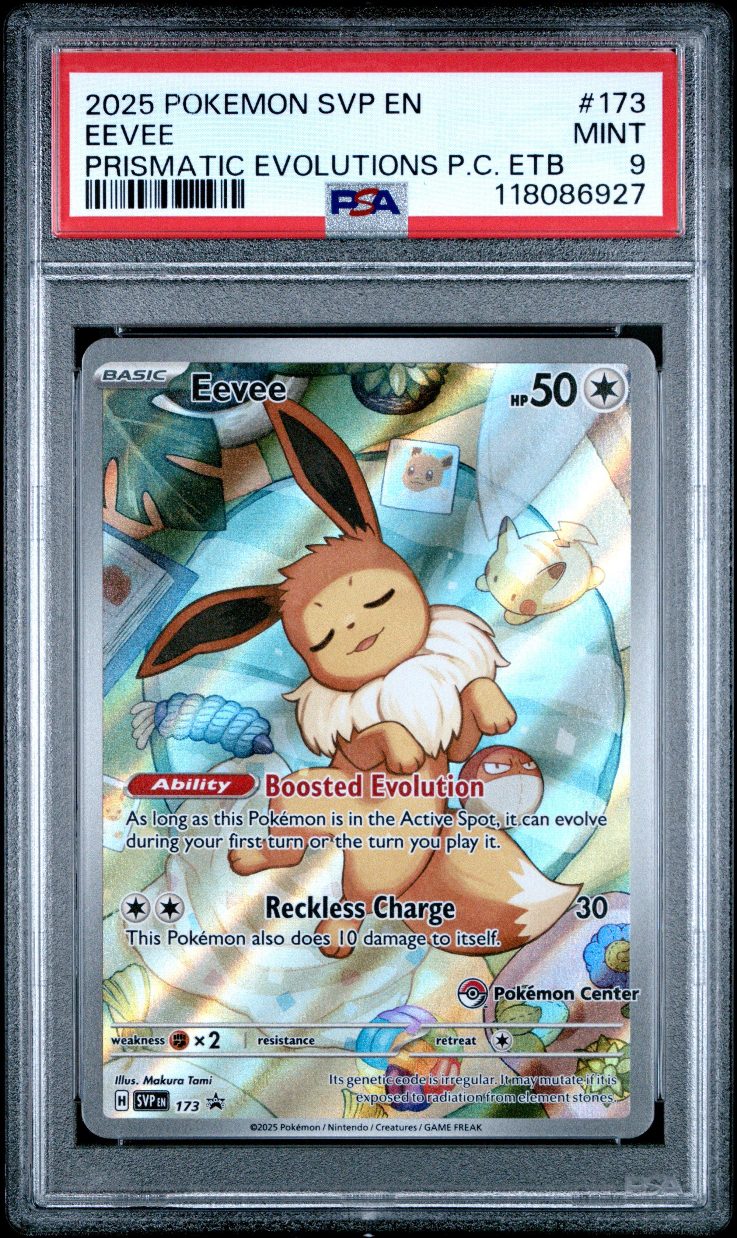 graded eevee card SM-P Promo: 9.5 MINT+ Pokmon Art Encased in a durable acrylic holder to highlight the vibrant artwork of this fan This Eevee's shine is absolutely