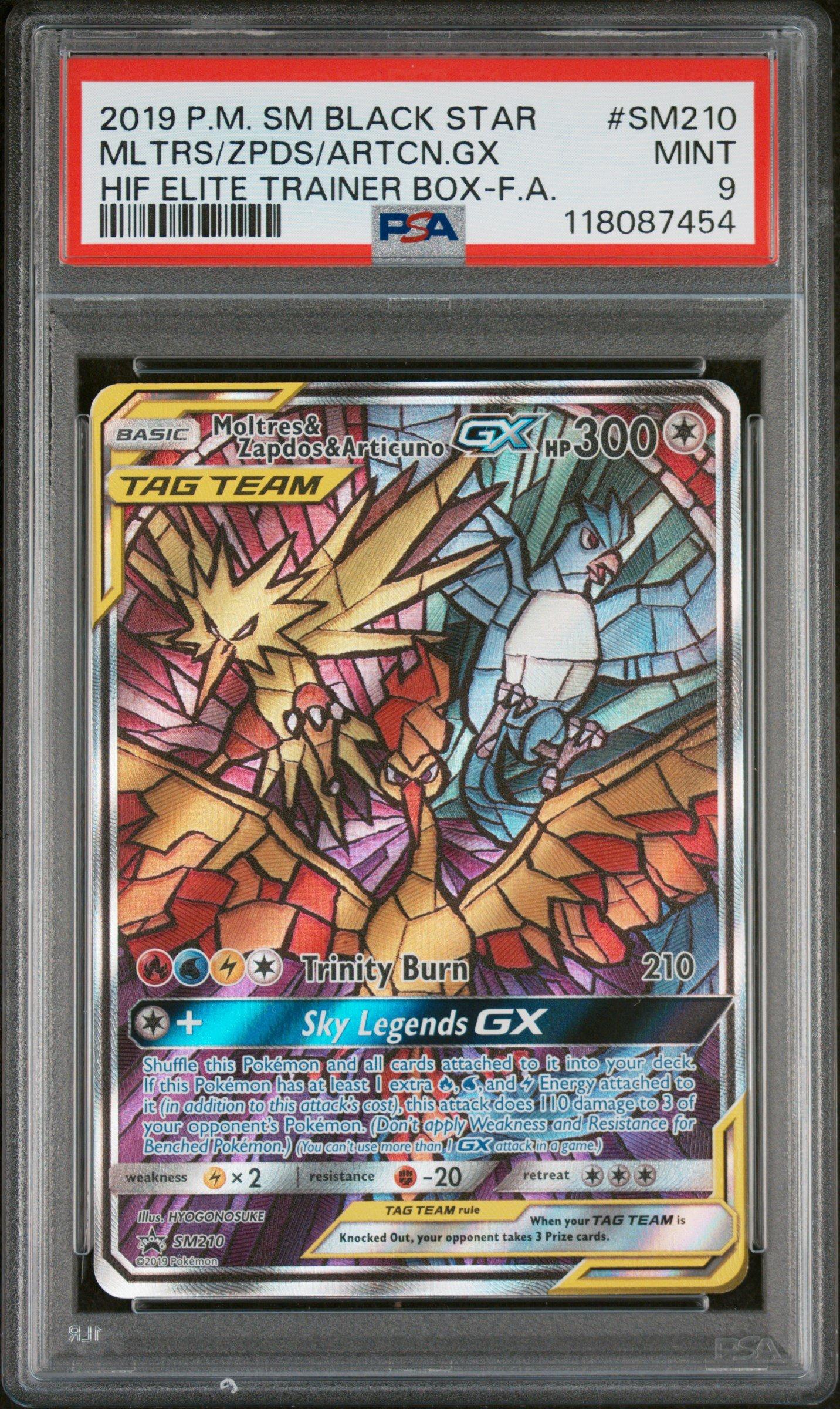 Sm210 Full Art/moltres & Zapdos & Articuno Gx Hidden Fates Elite