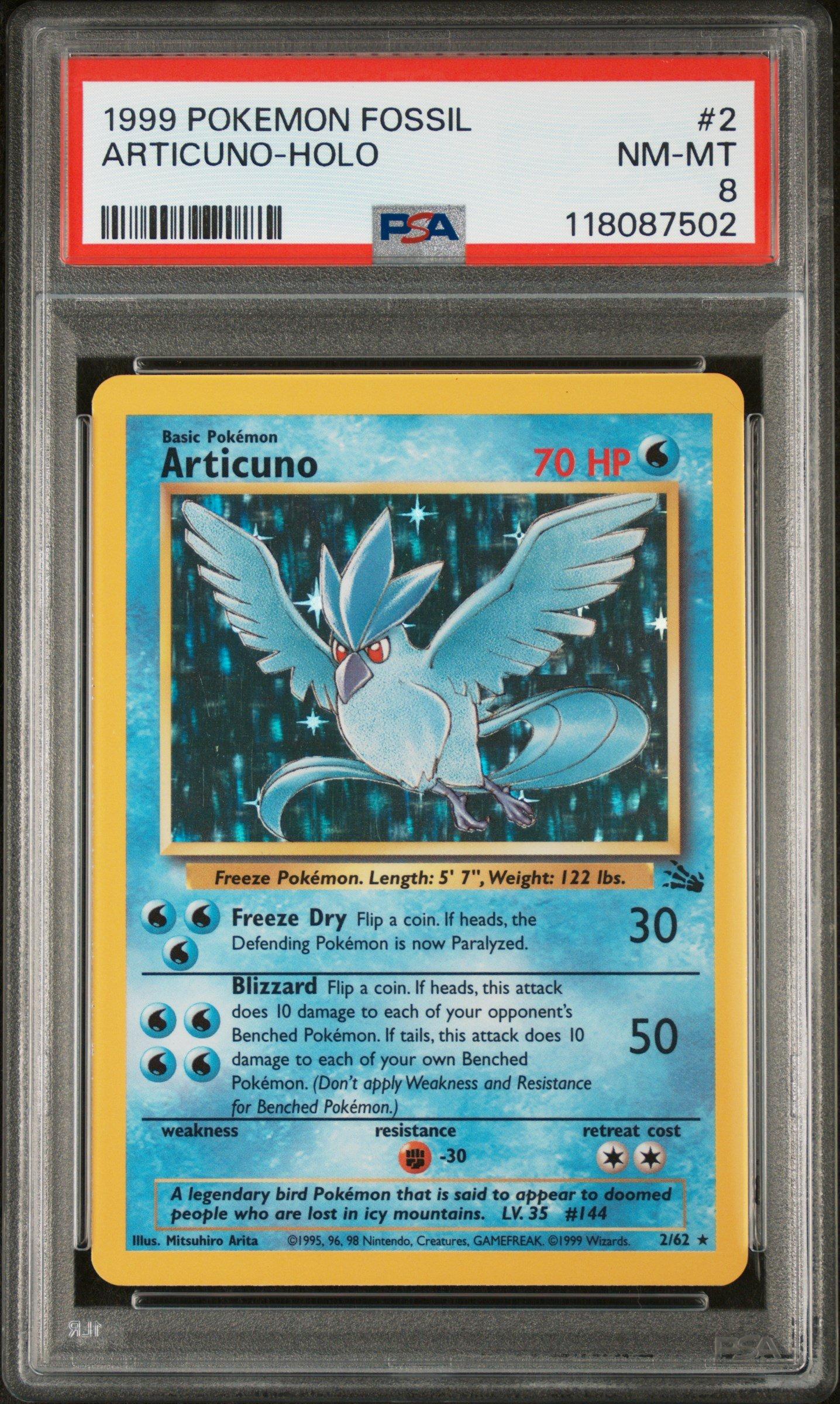1999 Pokemon Fossil 2 Articuno-holo PSA