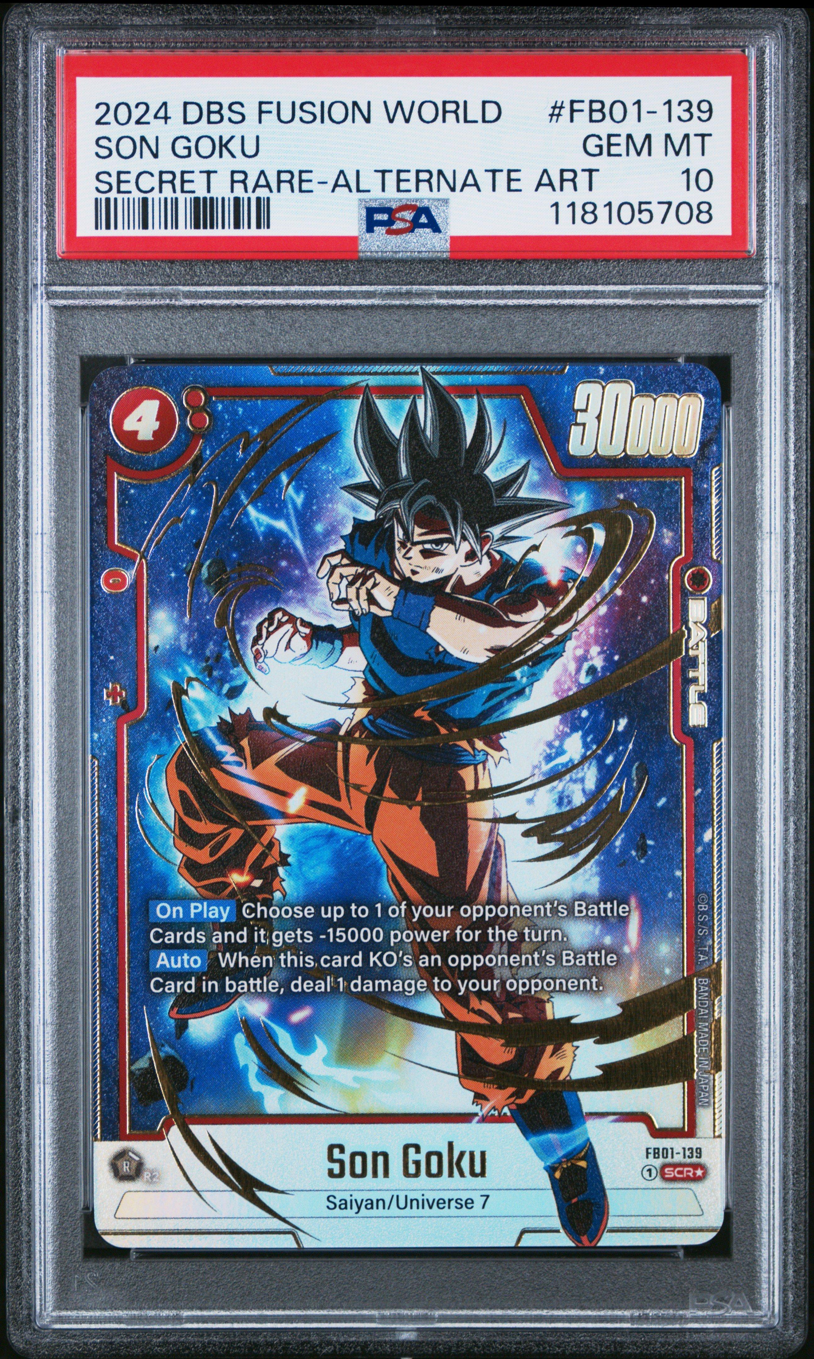 2024 Dragon Ball Super Card Game Fusion World Awakened Pulse Fb01-139 Son Goku Secret Rare-alternate Art PSA 10