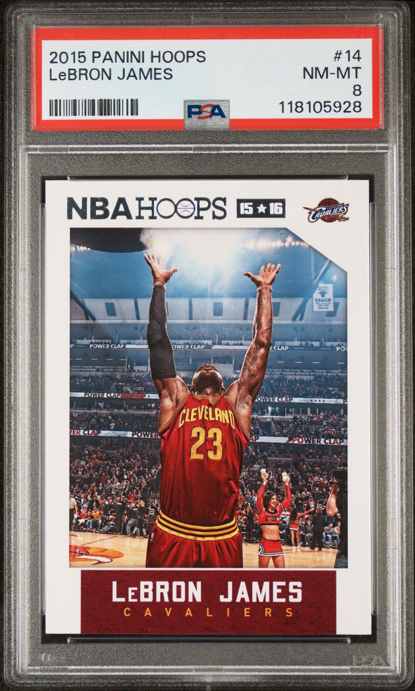 2015 Panini Hoops 14 Lebron James PSA 8