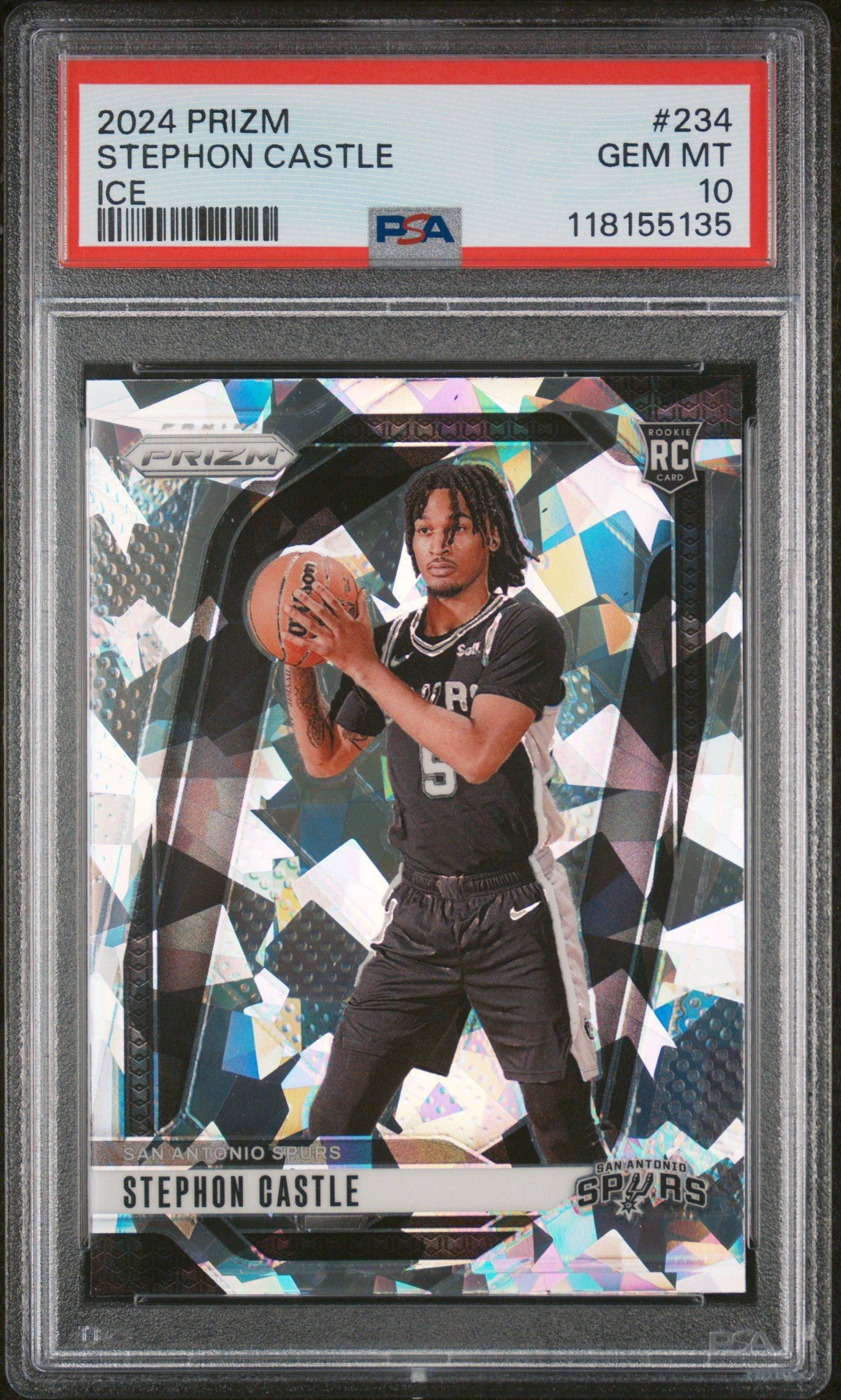 2024 Panini Prizm 234 Stephon Castle Ice PSA 10