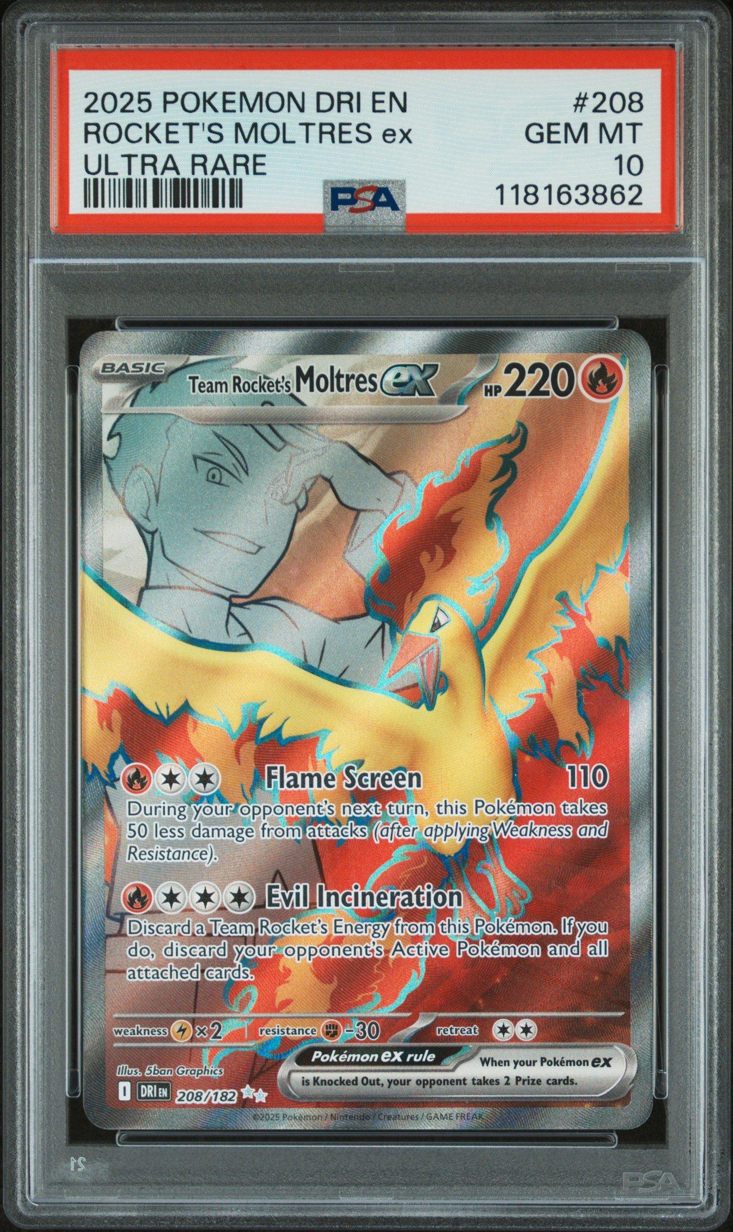 【PSA8】R団のファイヤーex moltres アンリミテッド Pokemon Card Game/[SV10] Glory of the Rocket Gang]Team