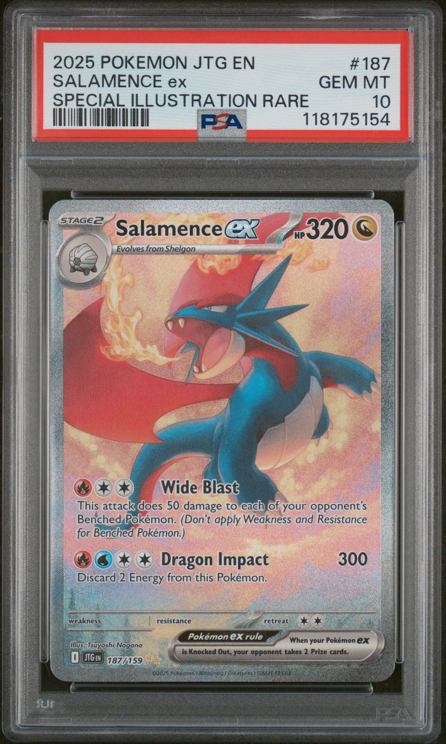 2025 Pokemon Jtg En-journey Together 187 Salamence Ex Special