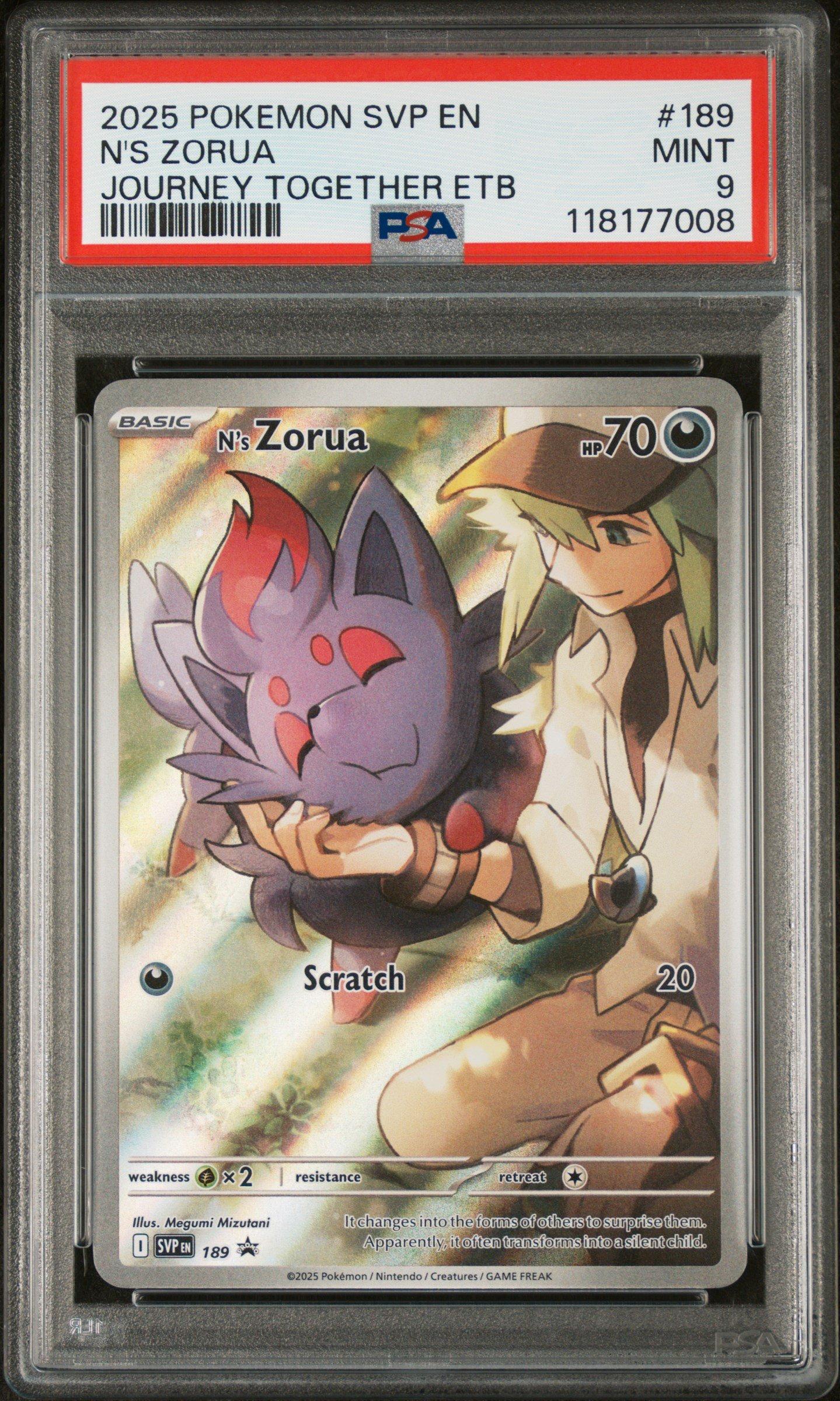2025 Pokemon Svp En-sv Black Star Promo 189 N's Zorua Journey