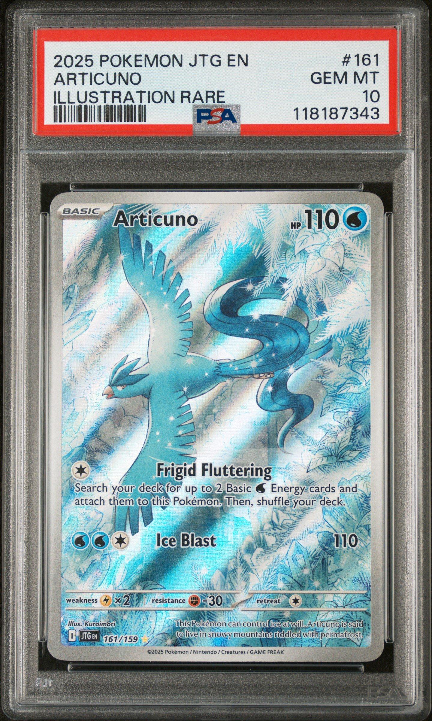 2025 Pokemon Jtg En-journey Together 161 Articuno Illustration