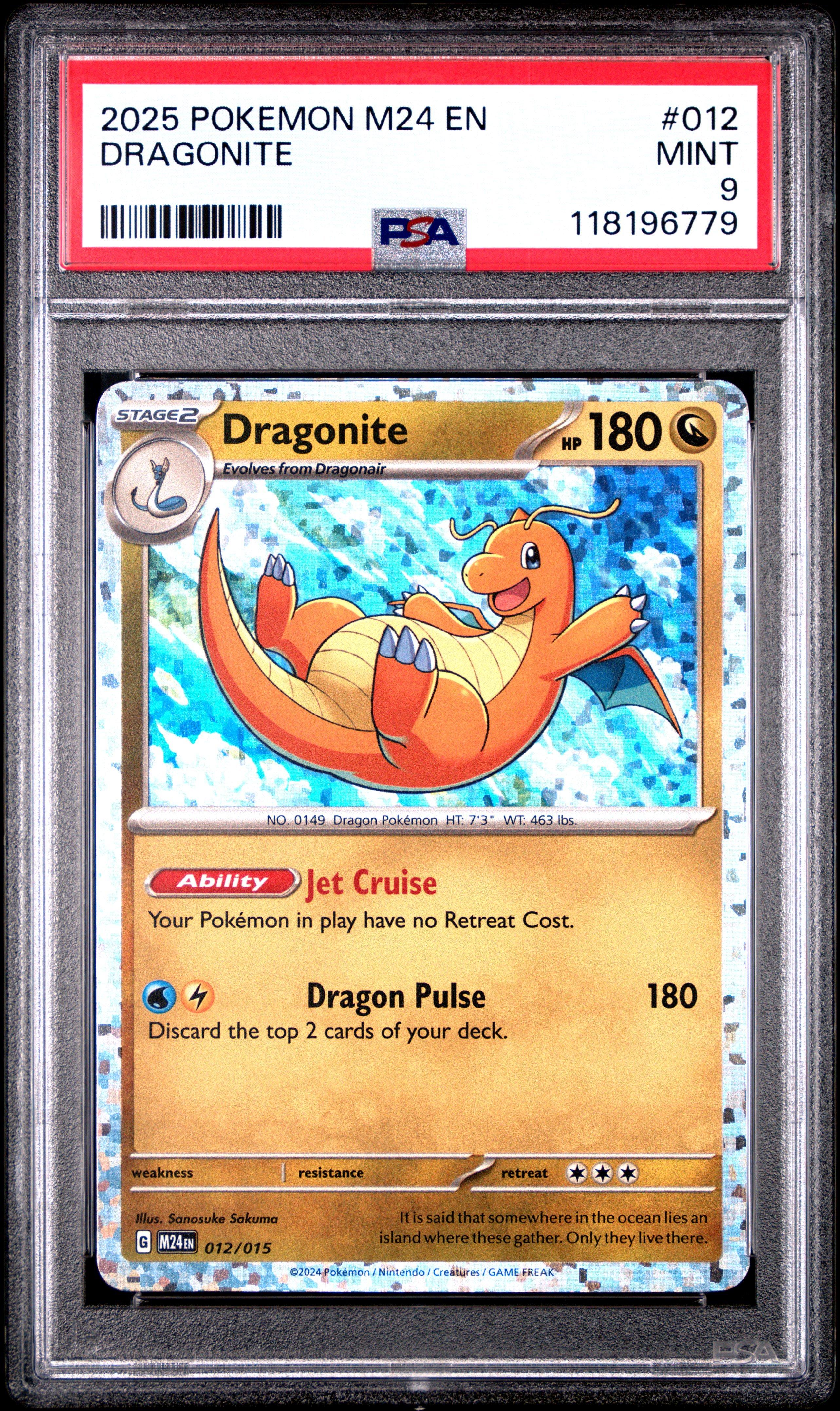2025 Pokemon M24 En-mcdonald's Collection 012 Dragonite PSA 9
