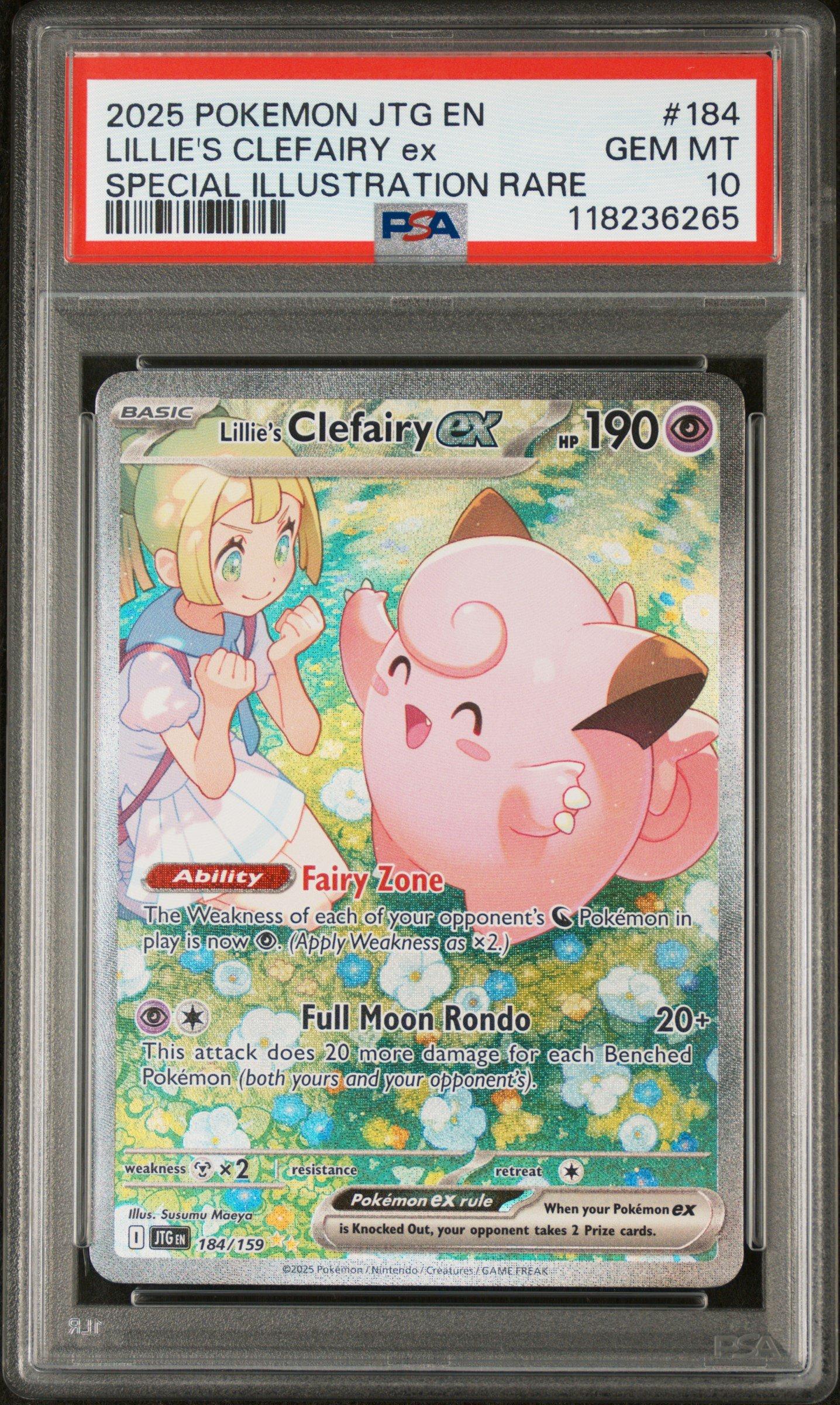 2025 Pokemon Jtg En-journey Together 184 Lillie's Clefairy Ex