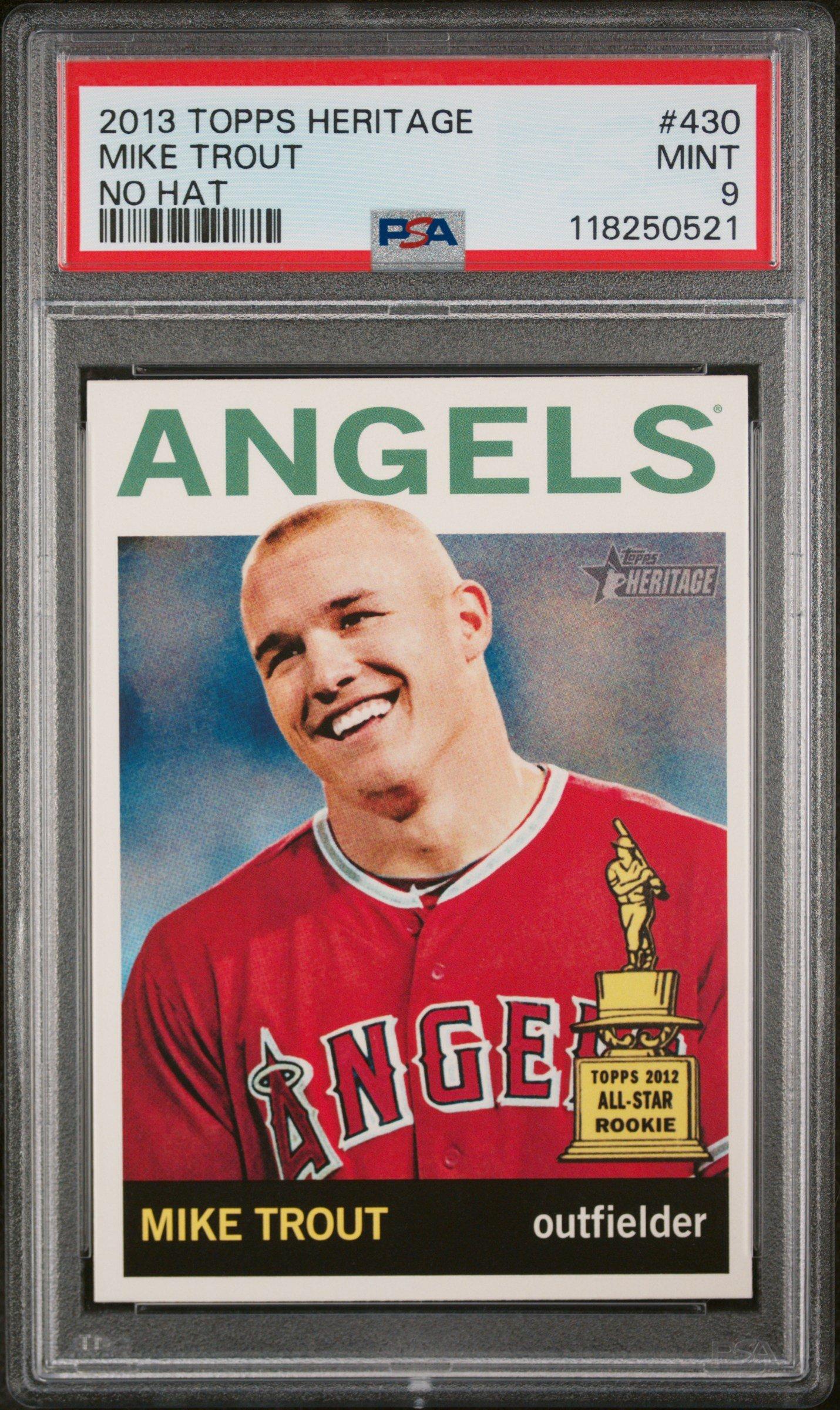 2013 Topps Heritage 430 Mike Trout No Hat PSA