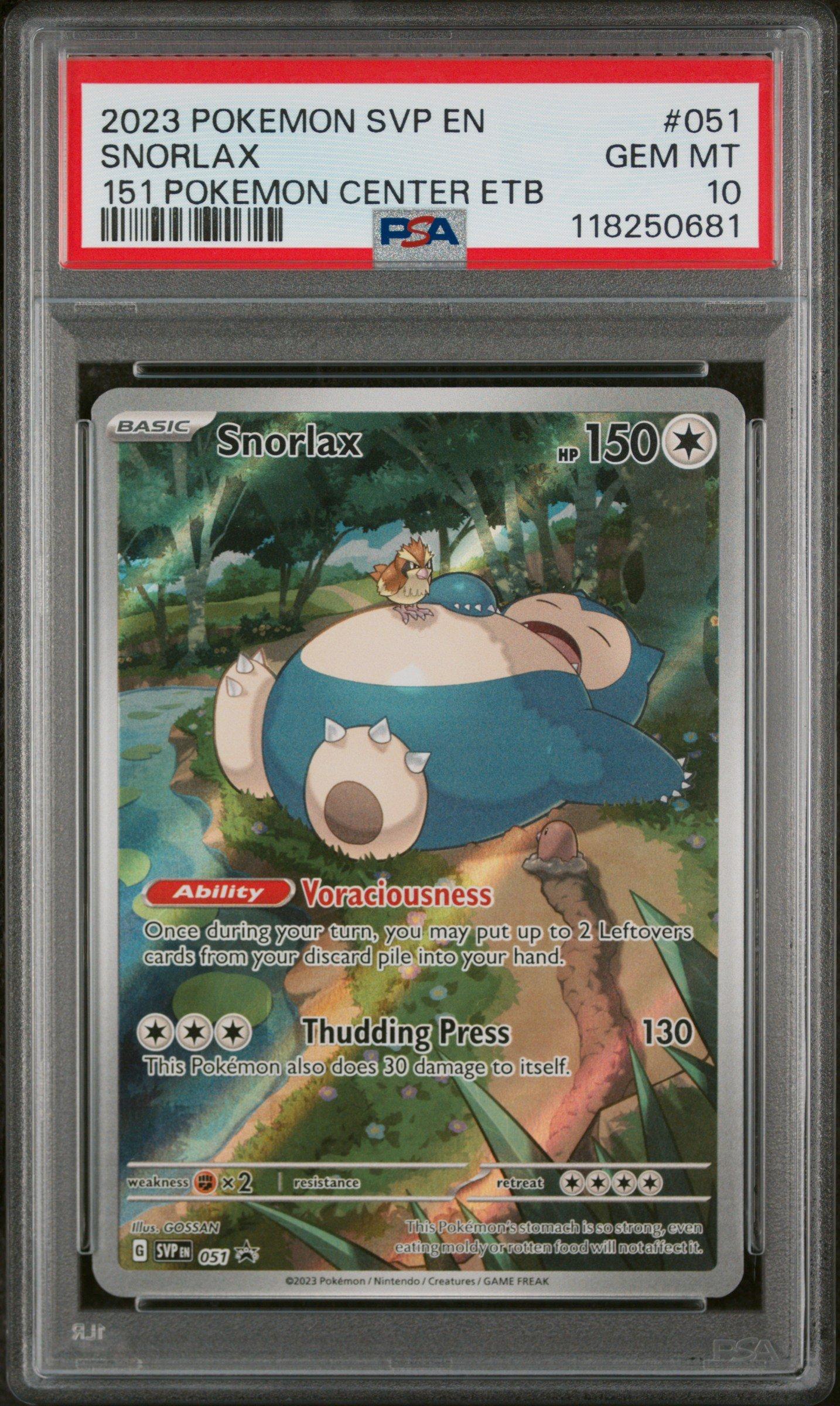 2023 Pokemon Svp En-sv Black Star Promo 051 Snorlax 151 Pokemon