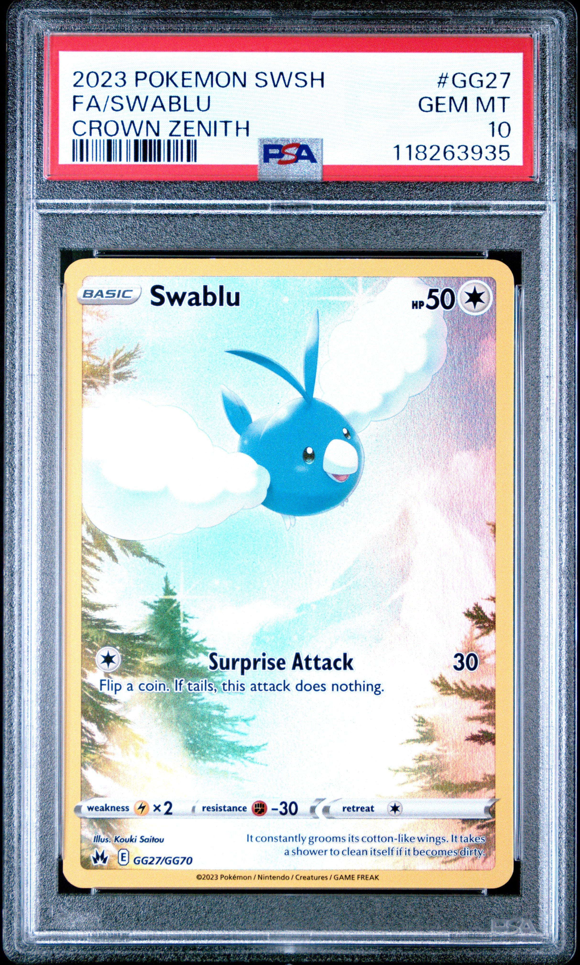 2023 Pokemon Sword And Shield Crown Zenith Gg27 Full Art/swablu