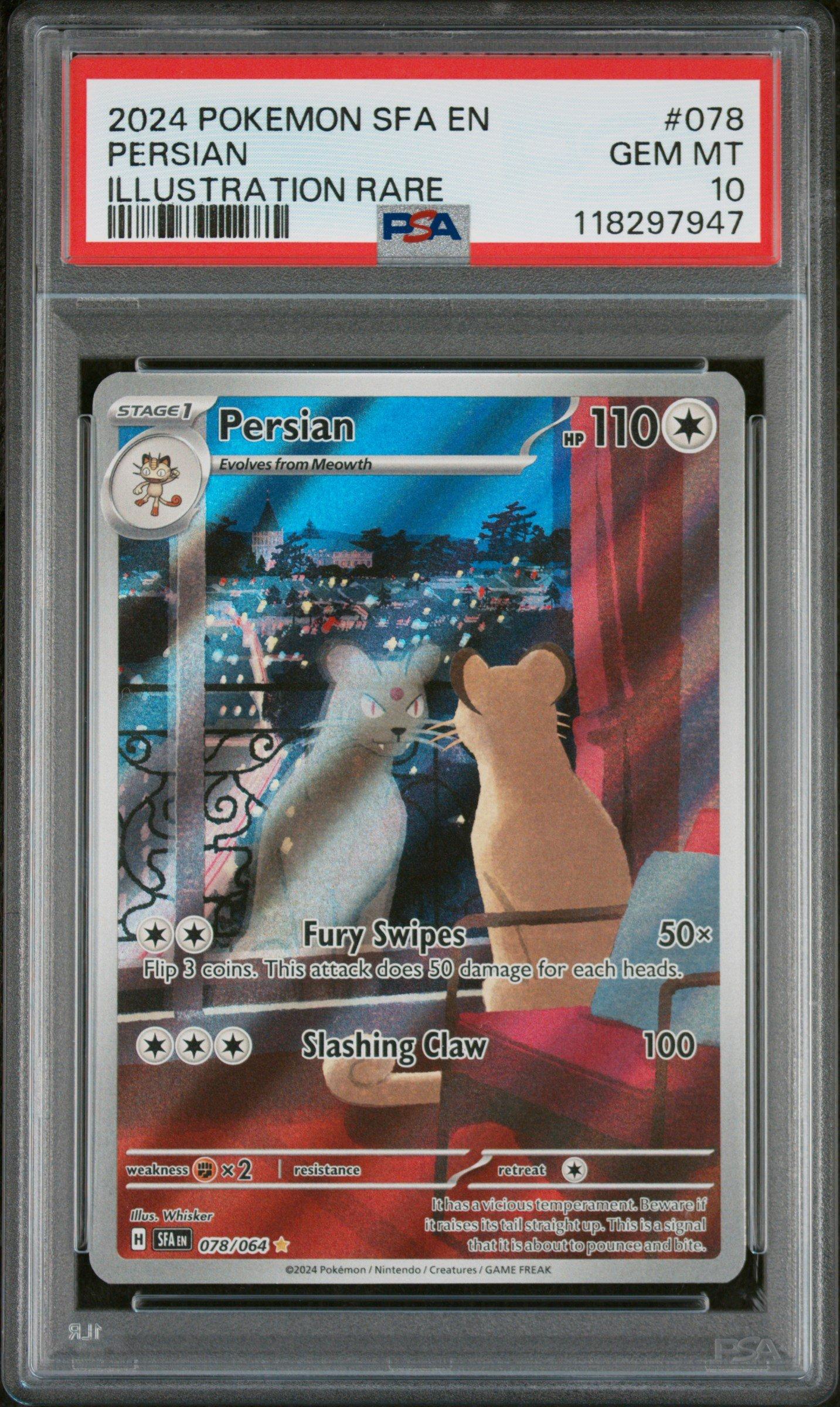 2024 Pokemon Sfa En-shrouded Fable 078 Persian Illustration Rare