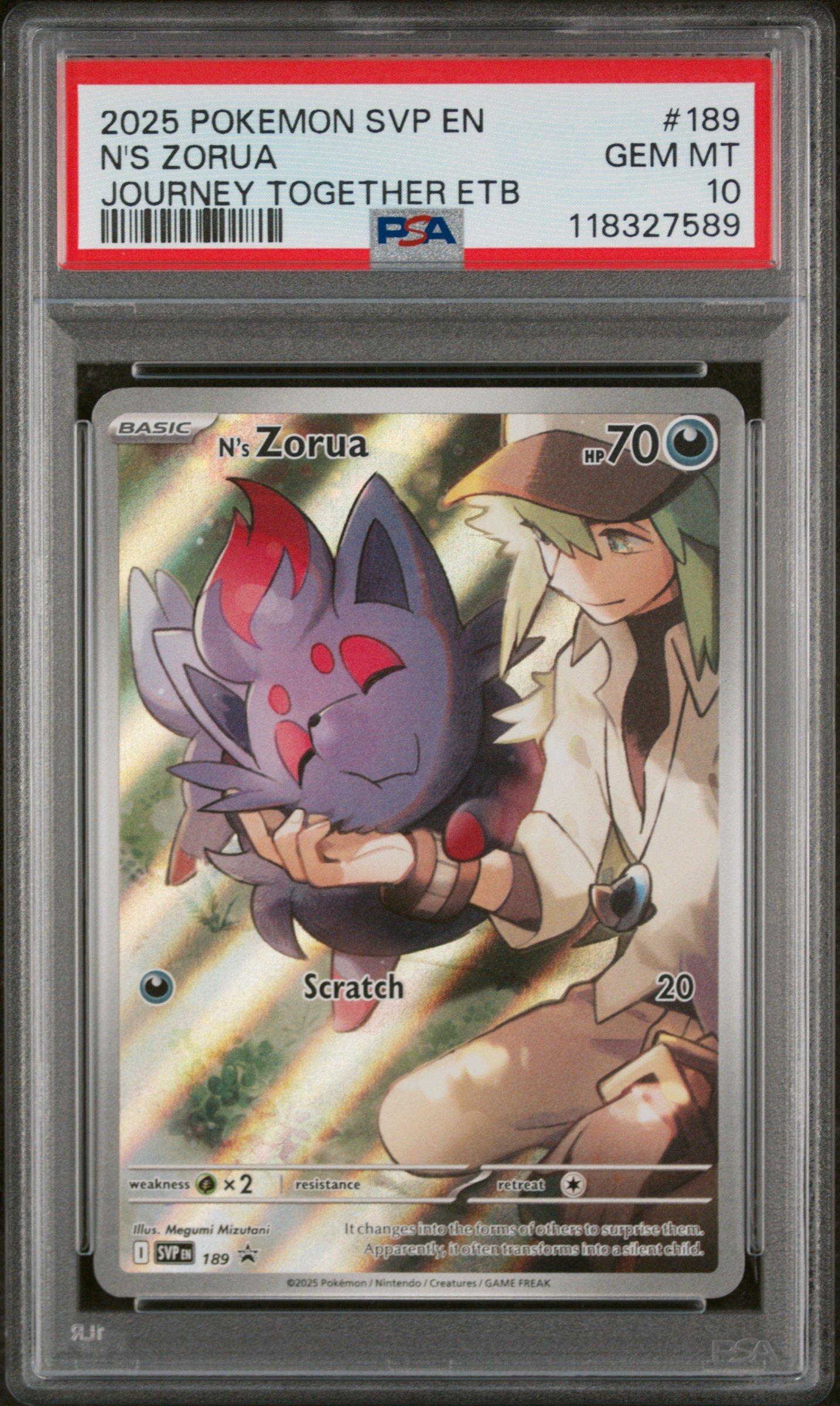 2025 Pokemon Svp En-sv Black Star Promo 189 N's Zorua Journey