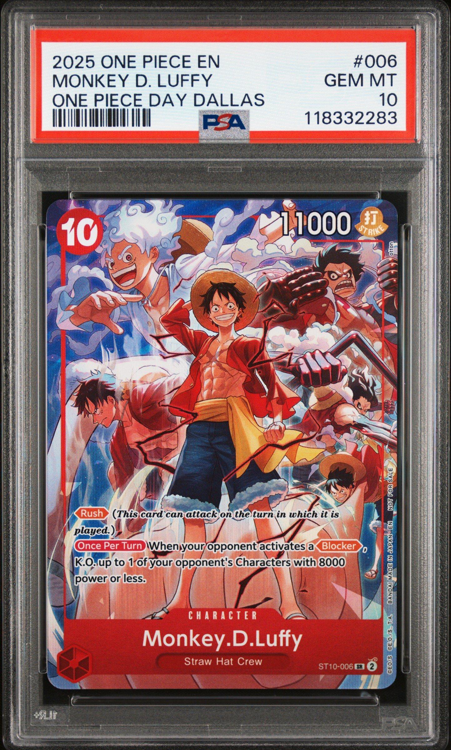 2025 ONE PIECE モンキー・D・ルフィ & シャンクス 連番セット 2025 One Piece Promos 006 Monkey D. Luffy One Piece Day Dallas PSA