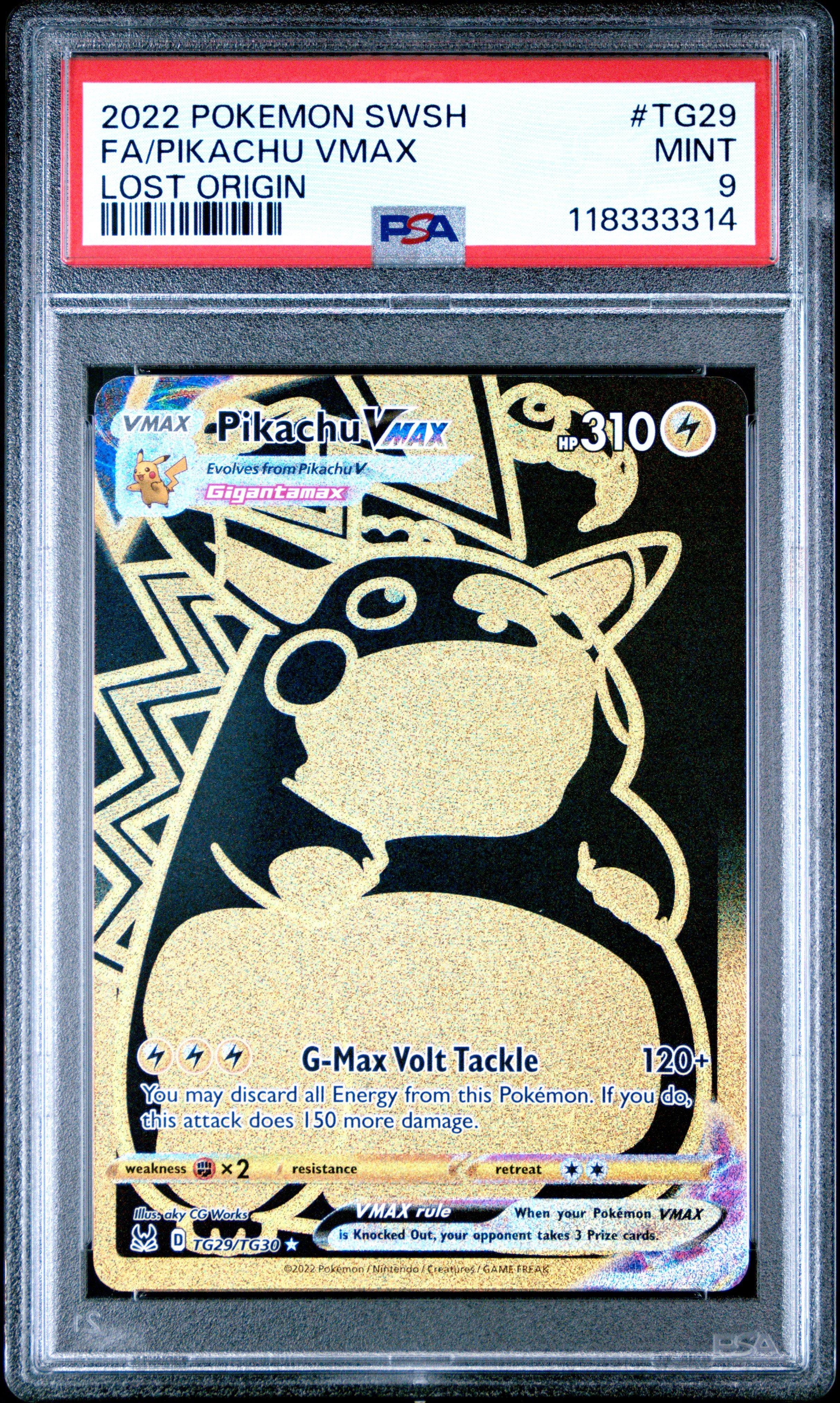 pokemon card tg29 tg30 Pikachu VMAX TG29/TG30 Secret Gold Ultraboost X Sword and Shield 11 Lost  Origin
