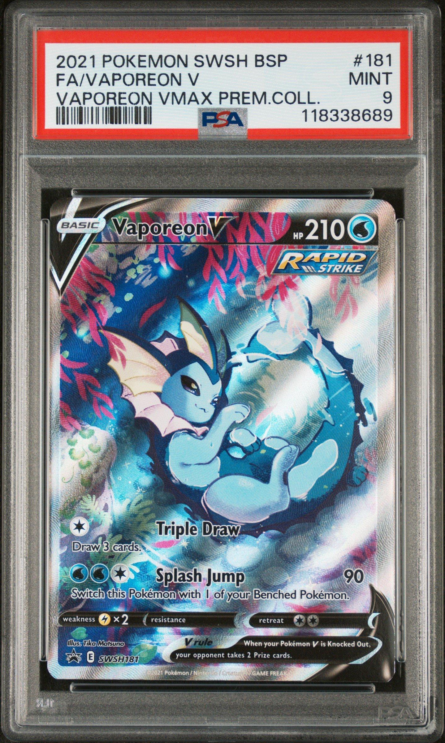 2021 Pokemon Swsh Black Star Promo 181 Full Art/vaporeon V
