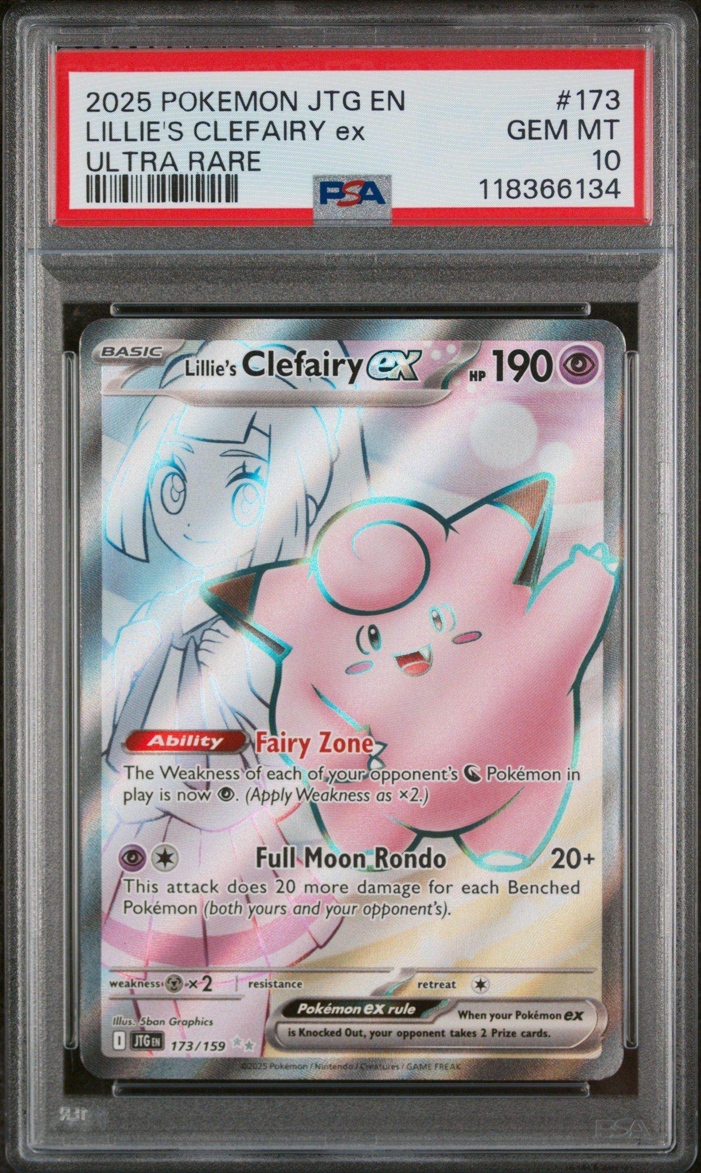 2025 Pokemon Jtg En-journey Together 173 Lillie's Clefairy Ex