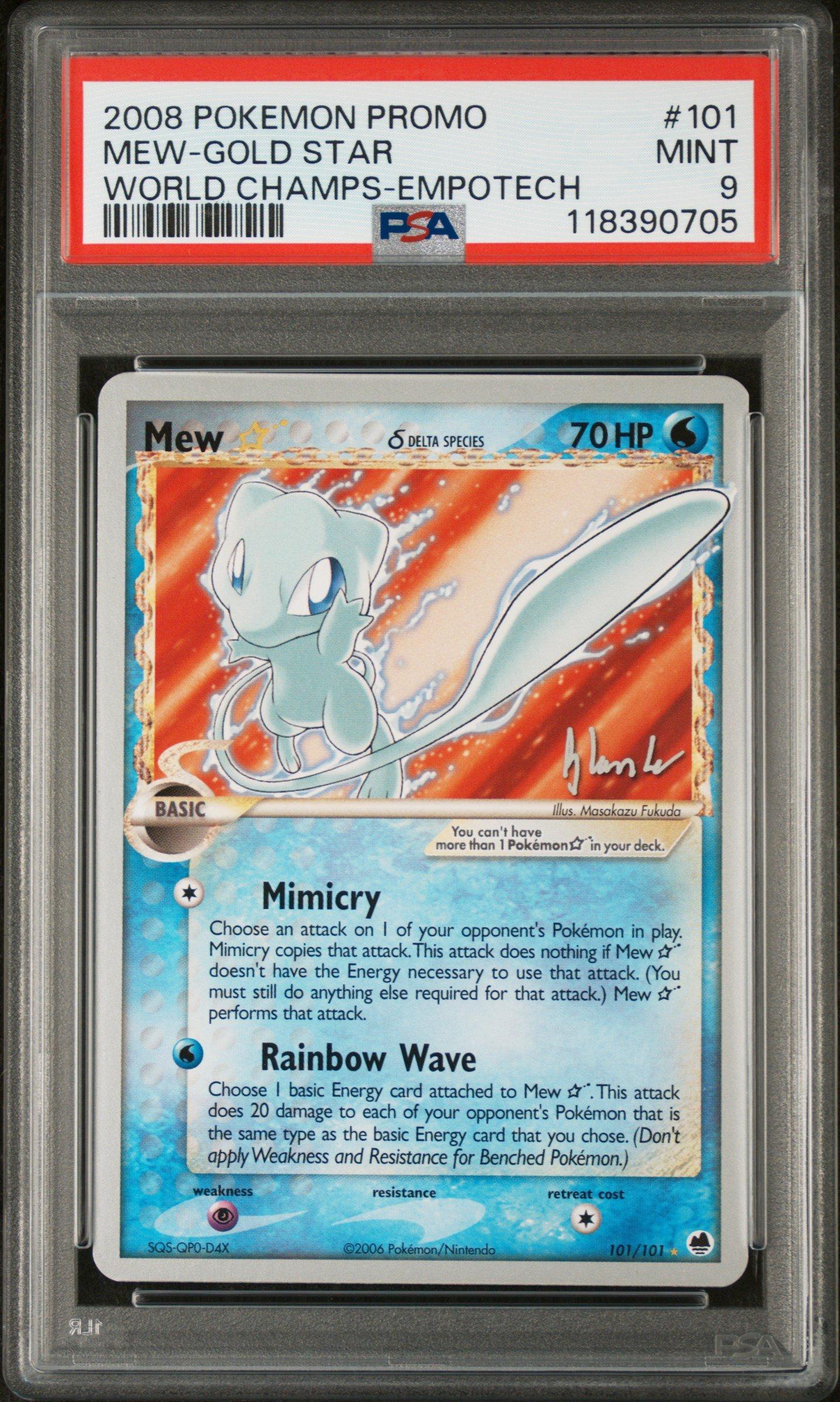 2008 Pokemon World Championships Promo 101 Mew-gold Star Empotech PSA