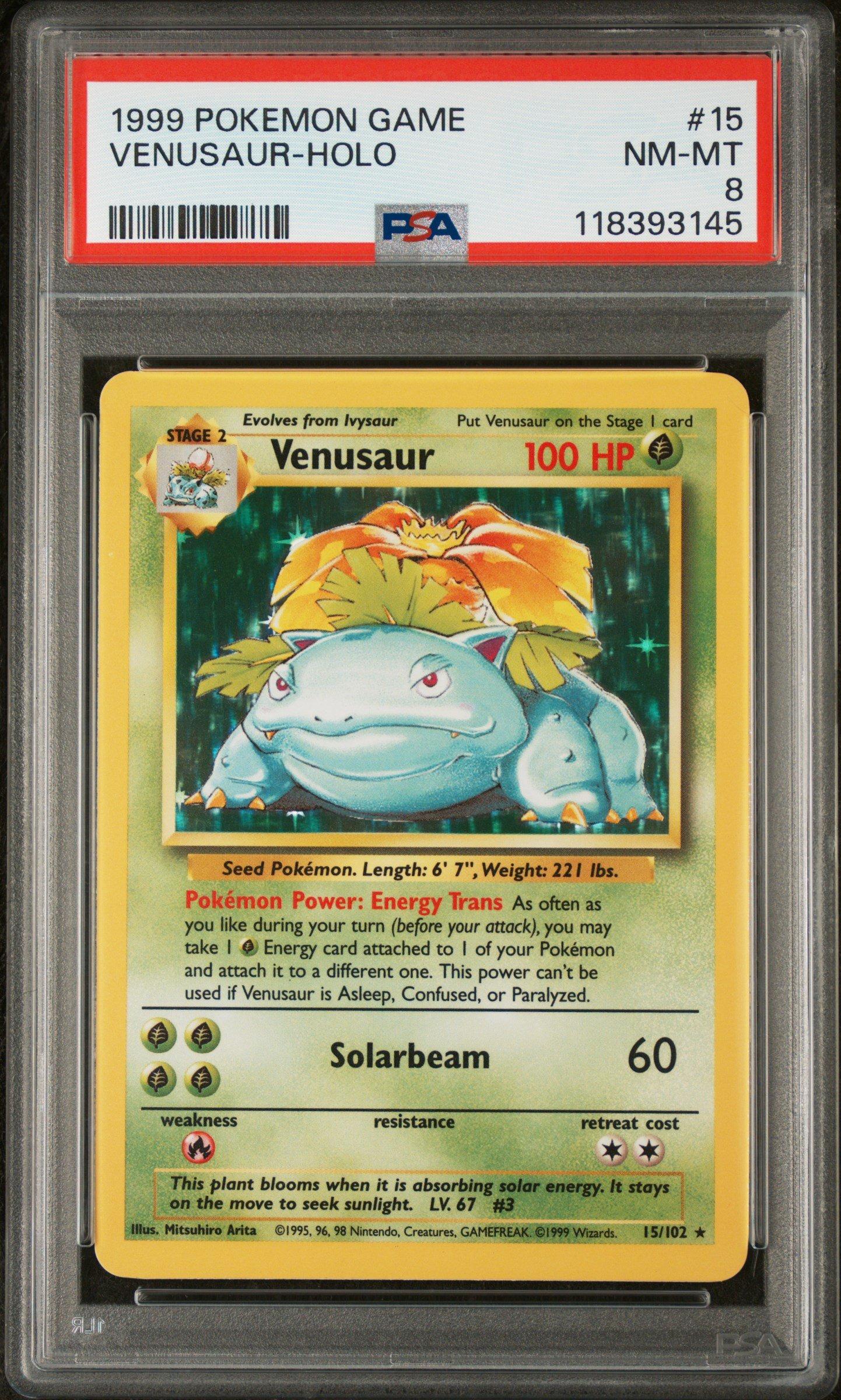 1999 Pokemon Game 15 Venusaur-holo PSA 8 Graded Card | GameStop