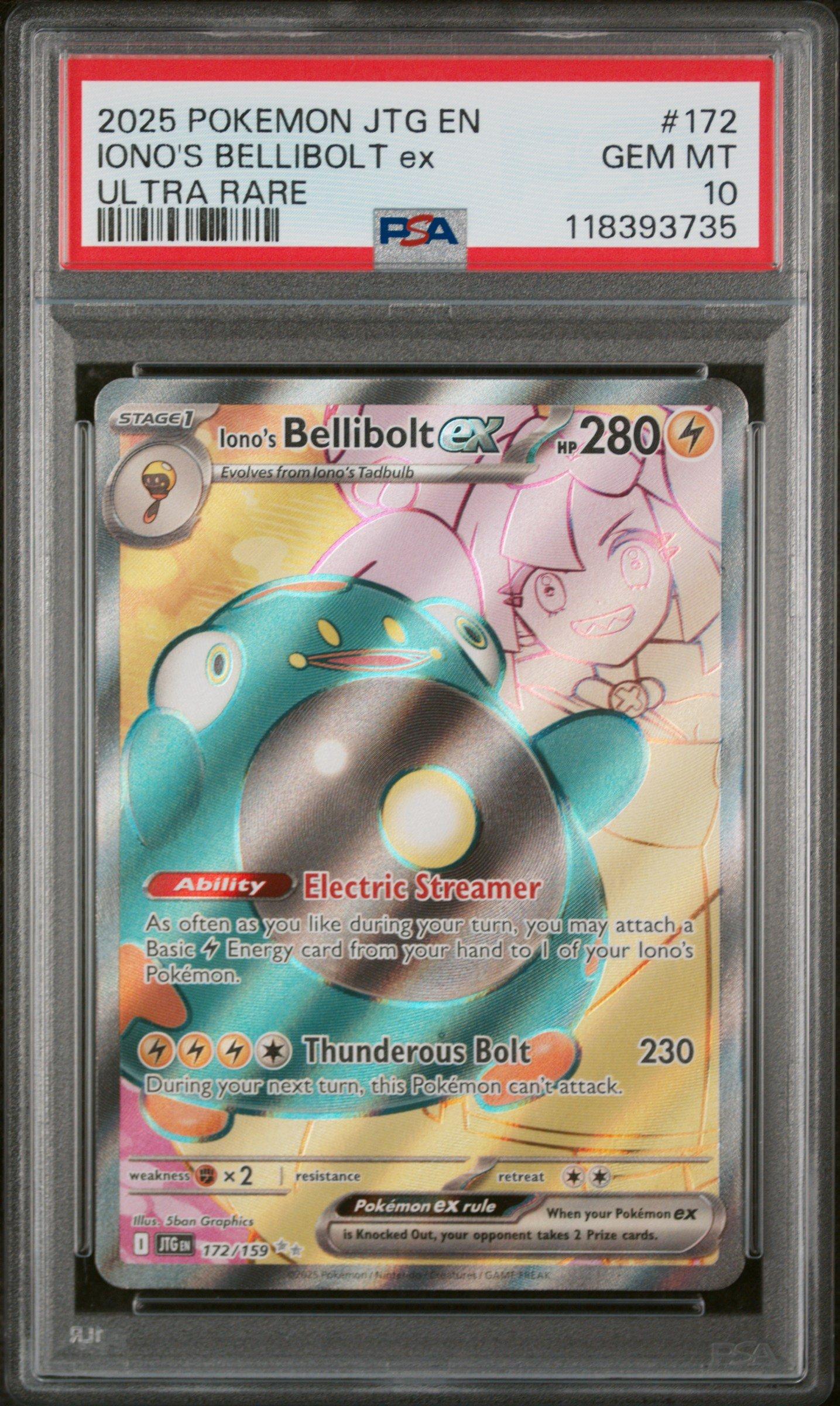2025 Pokemon Jtg En-journey Together 172 Iono's Bellibolt Ex Ultra