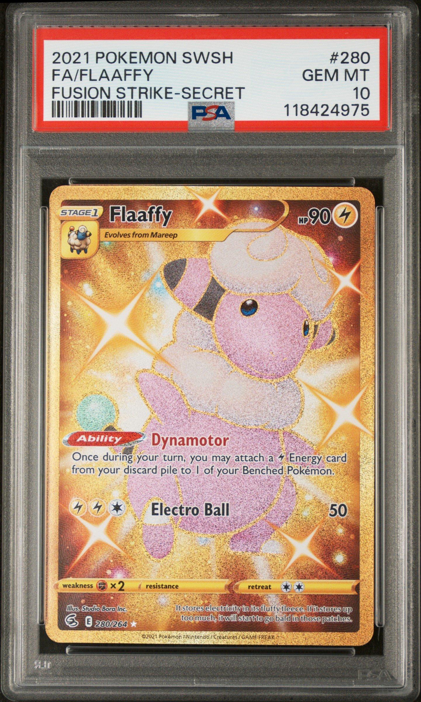 2021 Pokemon Sword & Shield Fusion Strike 280 Full Art/flaaffy Secret PSA 10